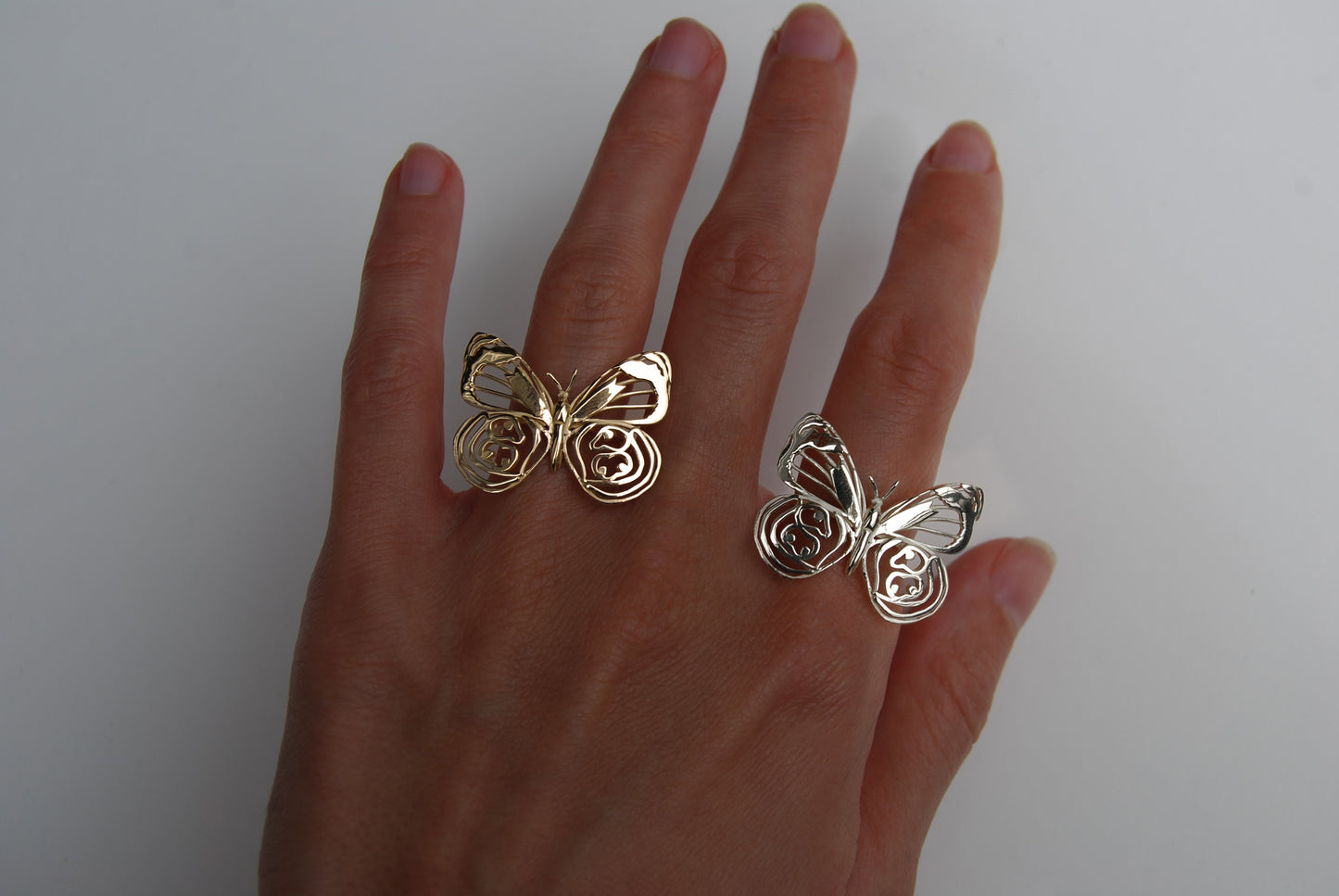 Eighty-eight Butterfly Ring | Sterling Silver Nature Jewelry by Anna Reikher