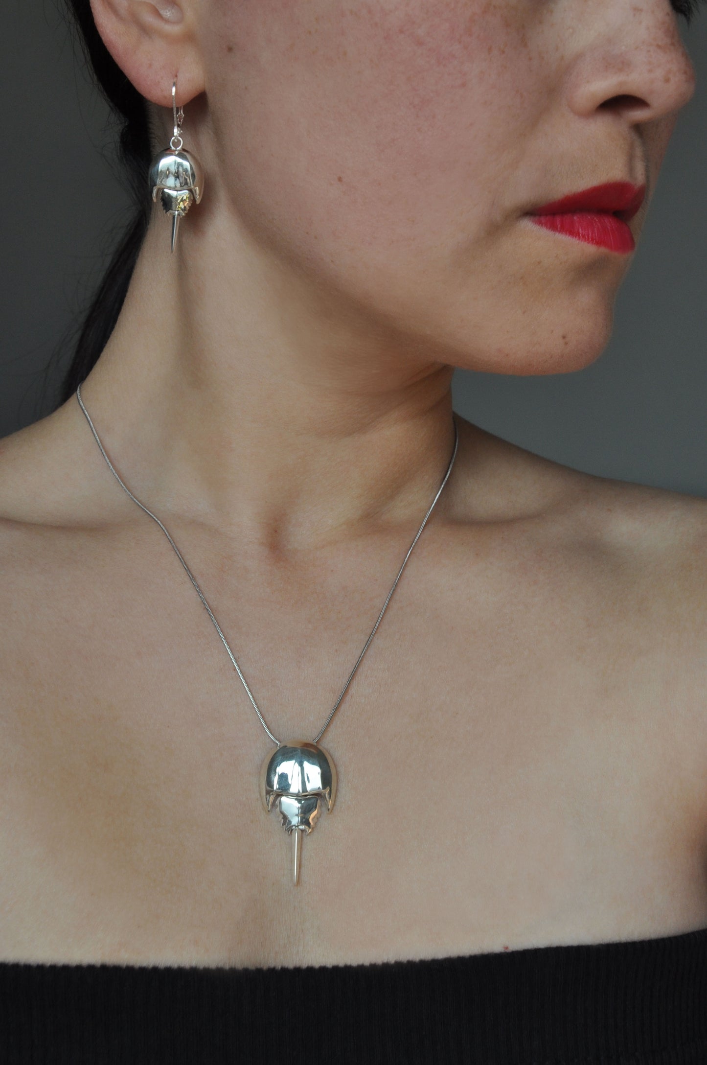 Articulated Horseshoe Crab Earrings – Fossil Jewelry in Silver & Gold