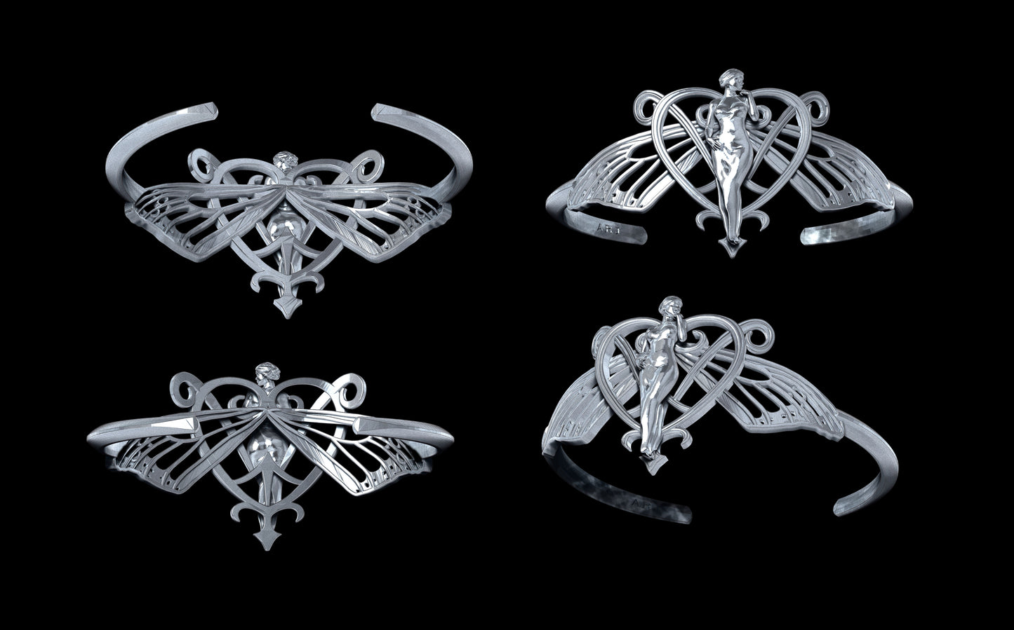 Monarch Butterfly Nymph Bracelet – Custom Sterling Silver Edition