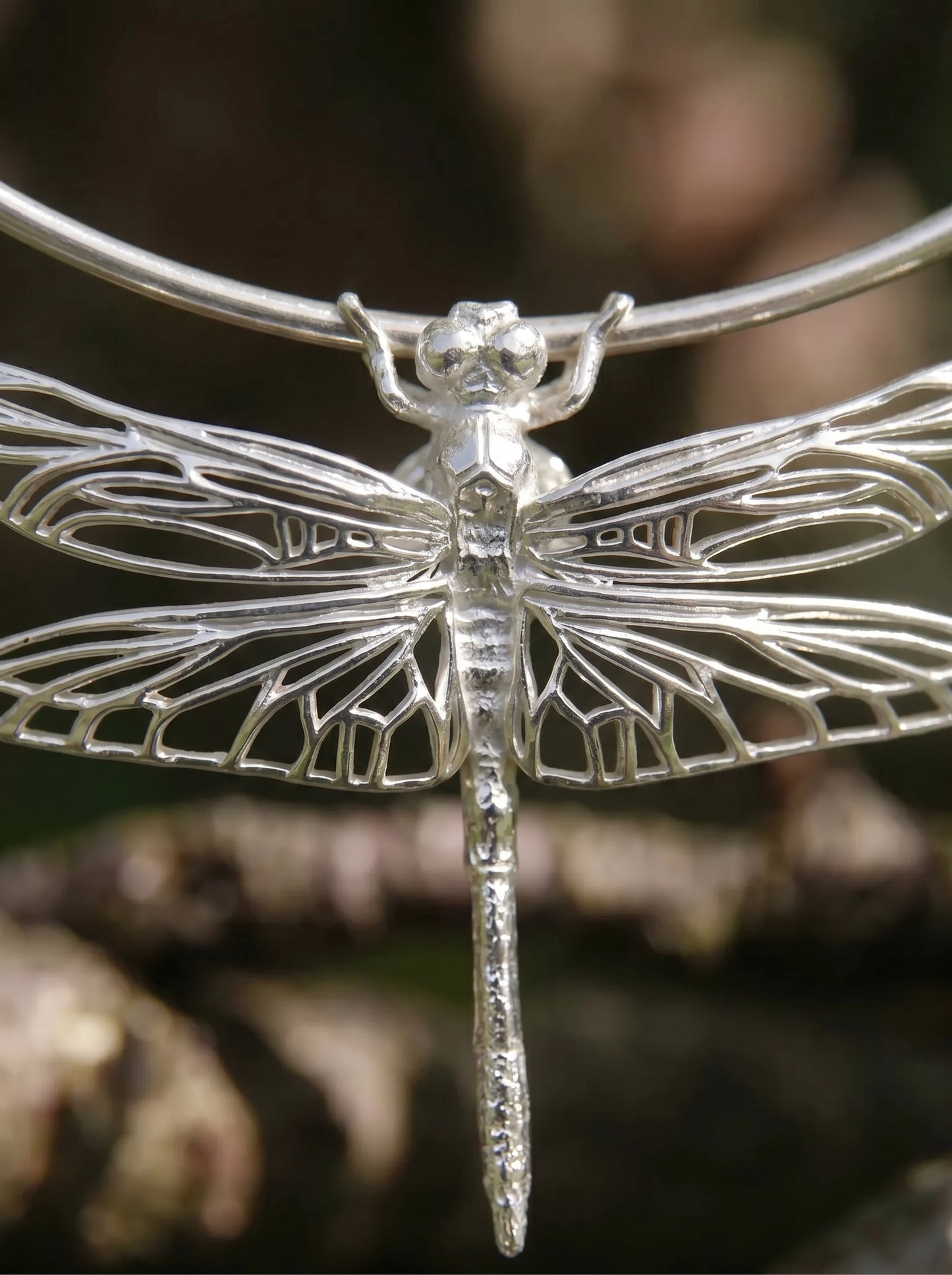 Dragonfly Pendant – Nature-Inspired Jewelry in Sterling Silver or Gold - Pendant