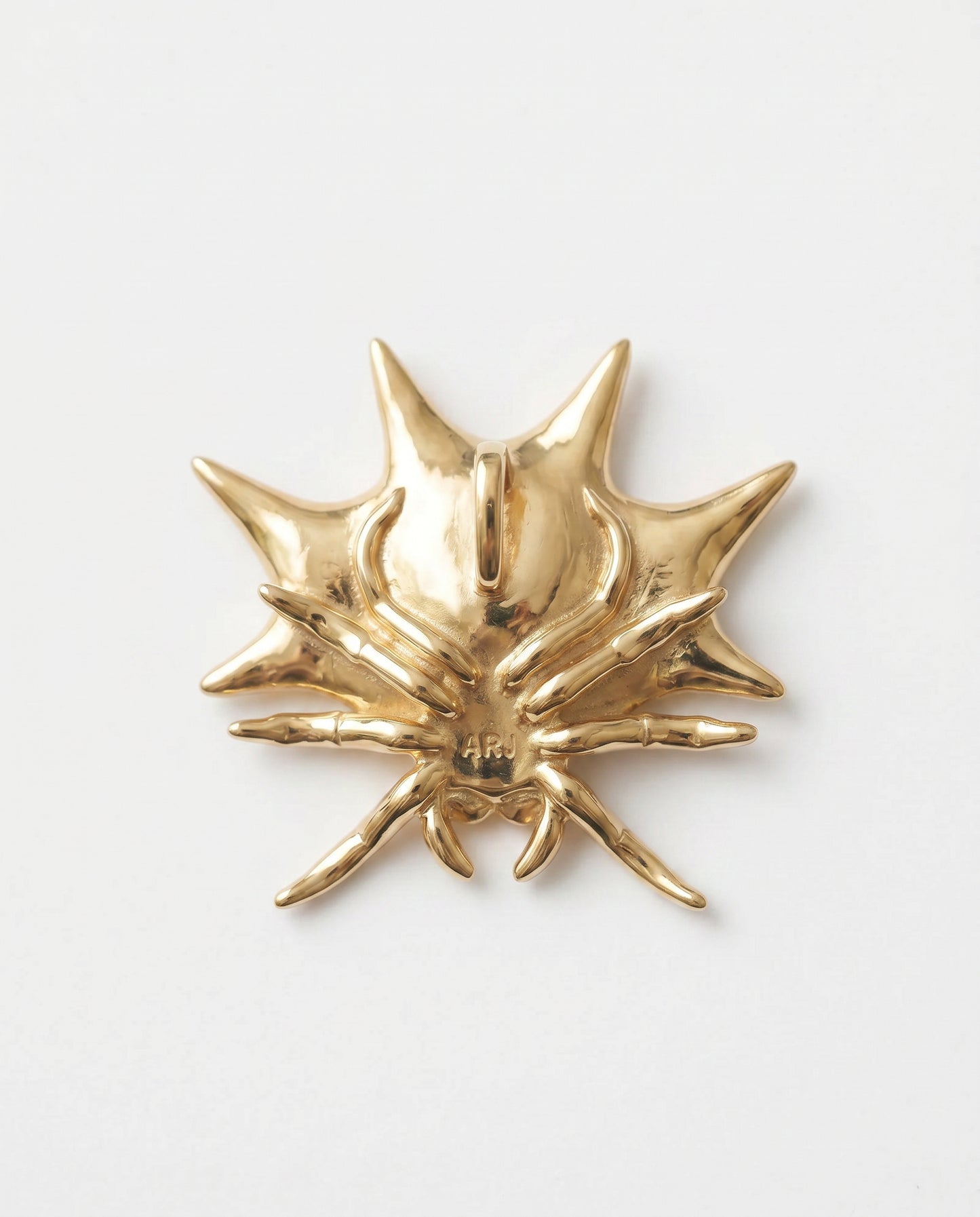 Spiny Orb‑Weaver Pendant — Yellow & Black Edition