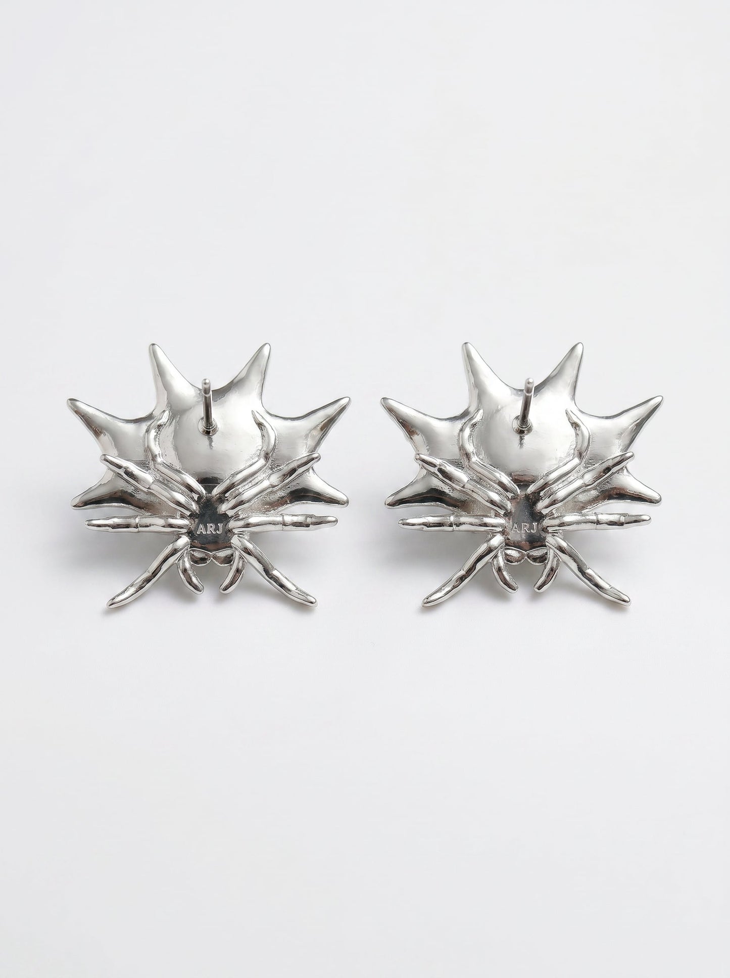 Spiny Orb‑Weaver Stud Earrings — Yellow & Black Edition