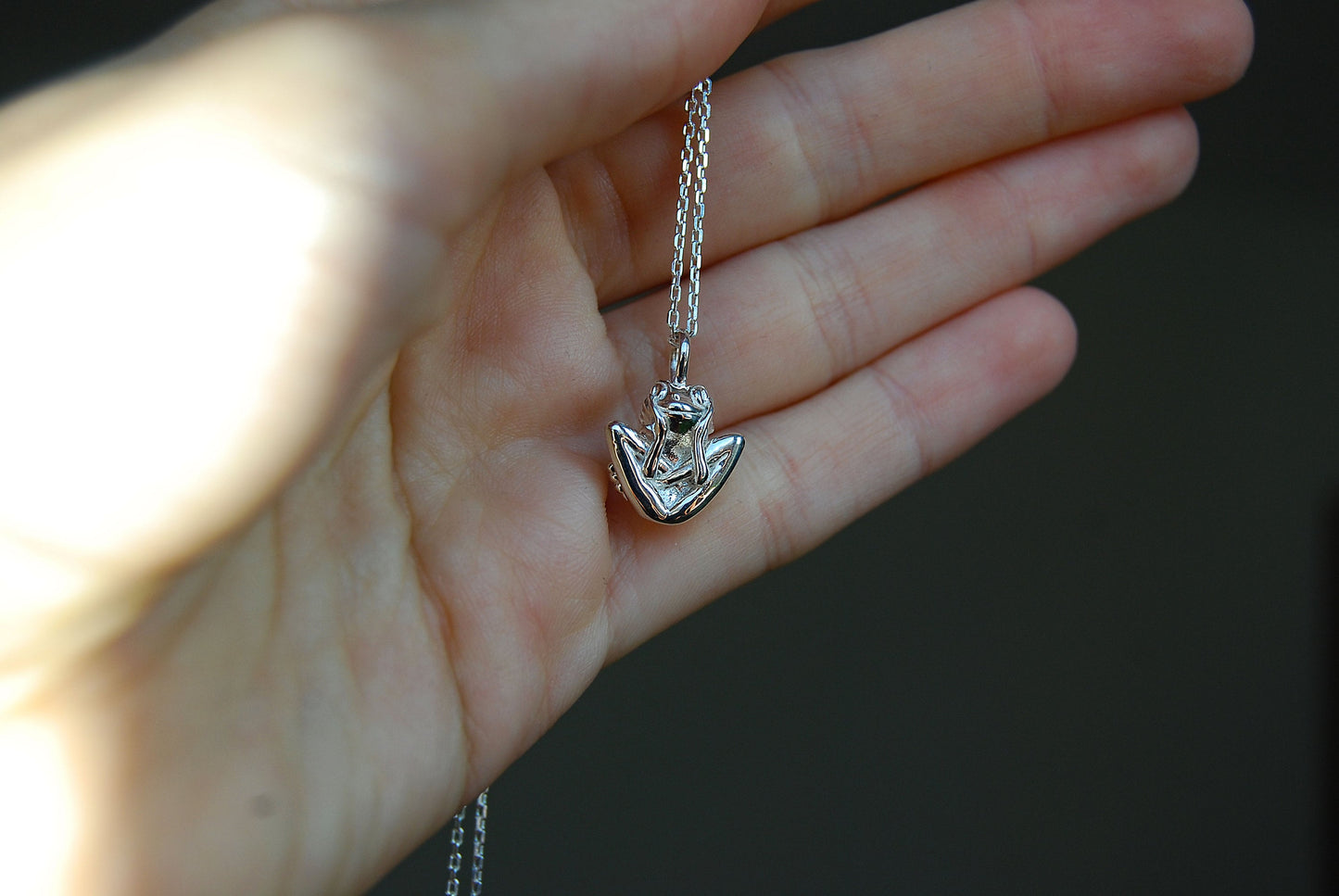 Embryo Yoga Pose Frog Pendant