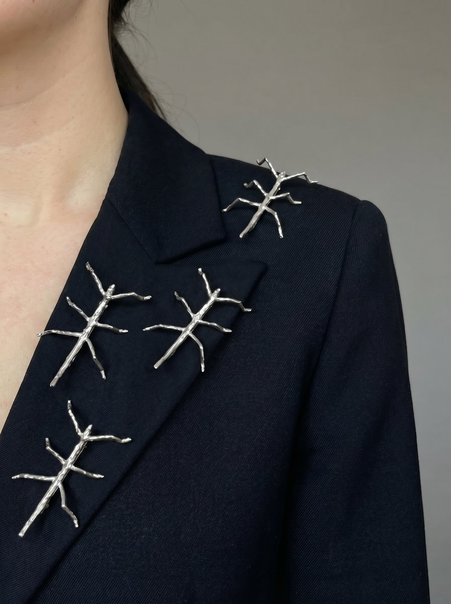 Sterling Silver Stick Insect Brooch – Bug Jewelry Pin