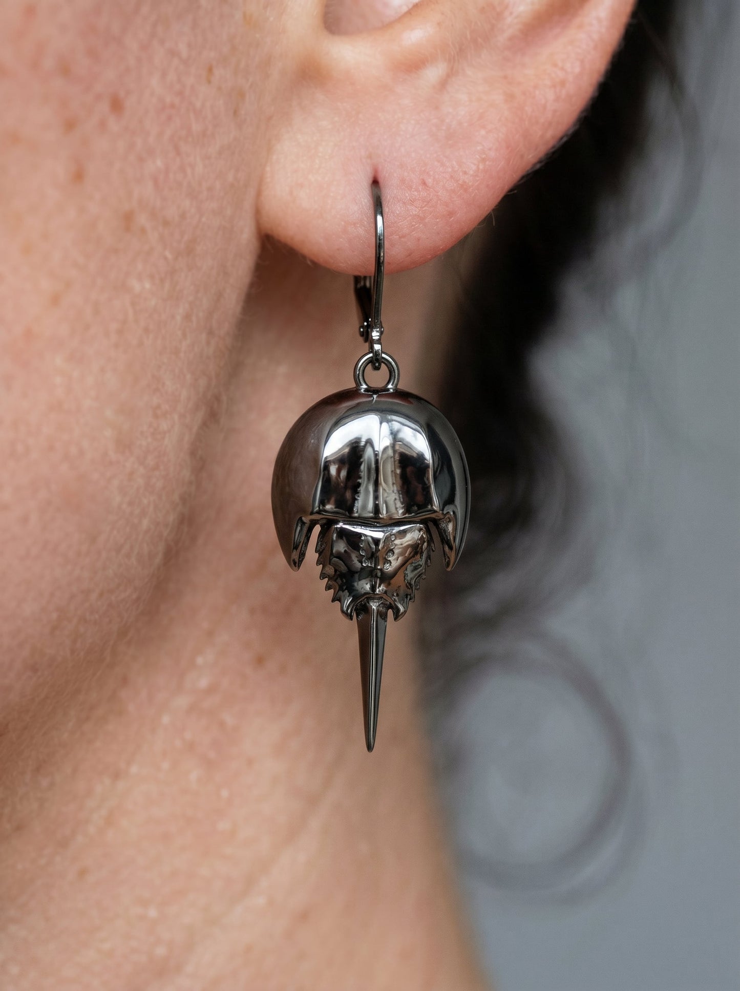Articulated Horseshoe Crab Earrings – Fossil Jewelry in Silver & Gold