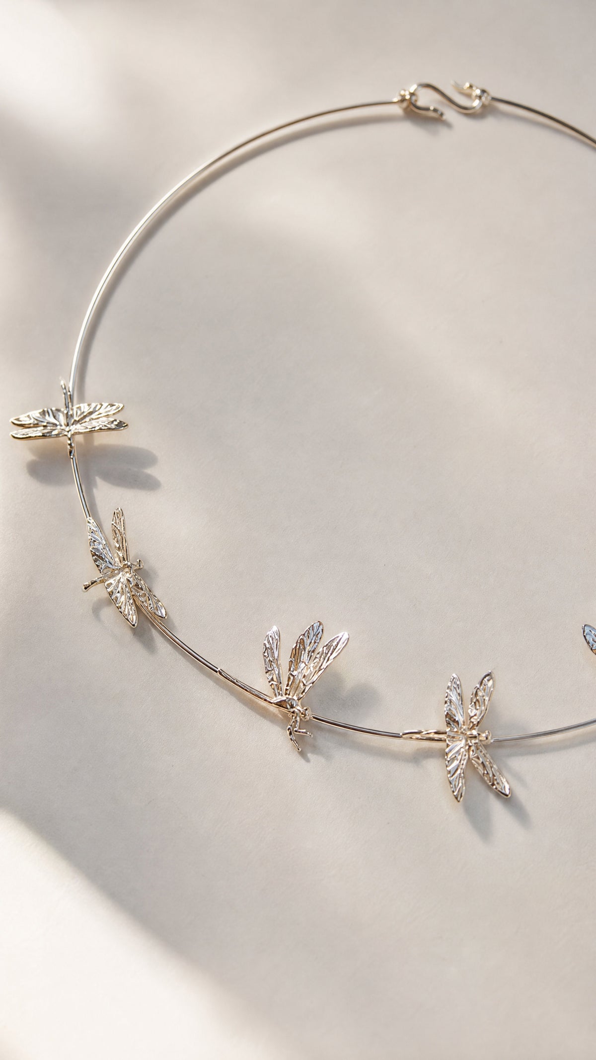 Dragonfly Orbit Necklace — Silver, Gold, Rose Gold & Rhodium Finishes