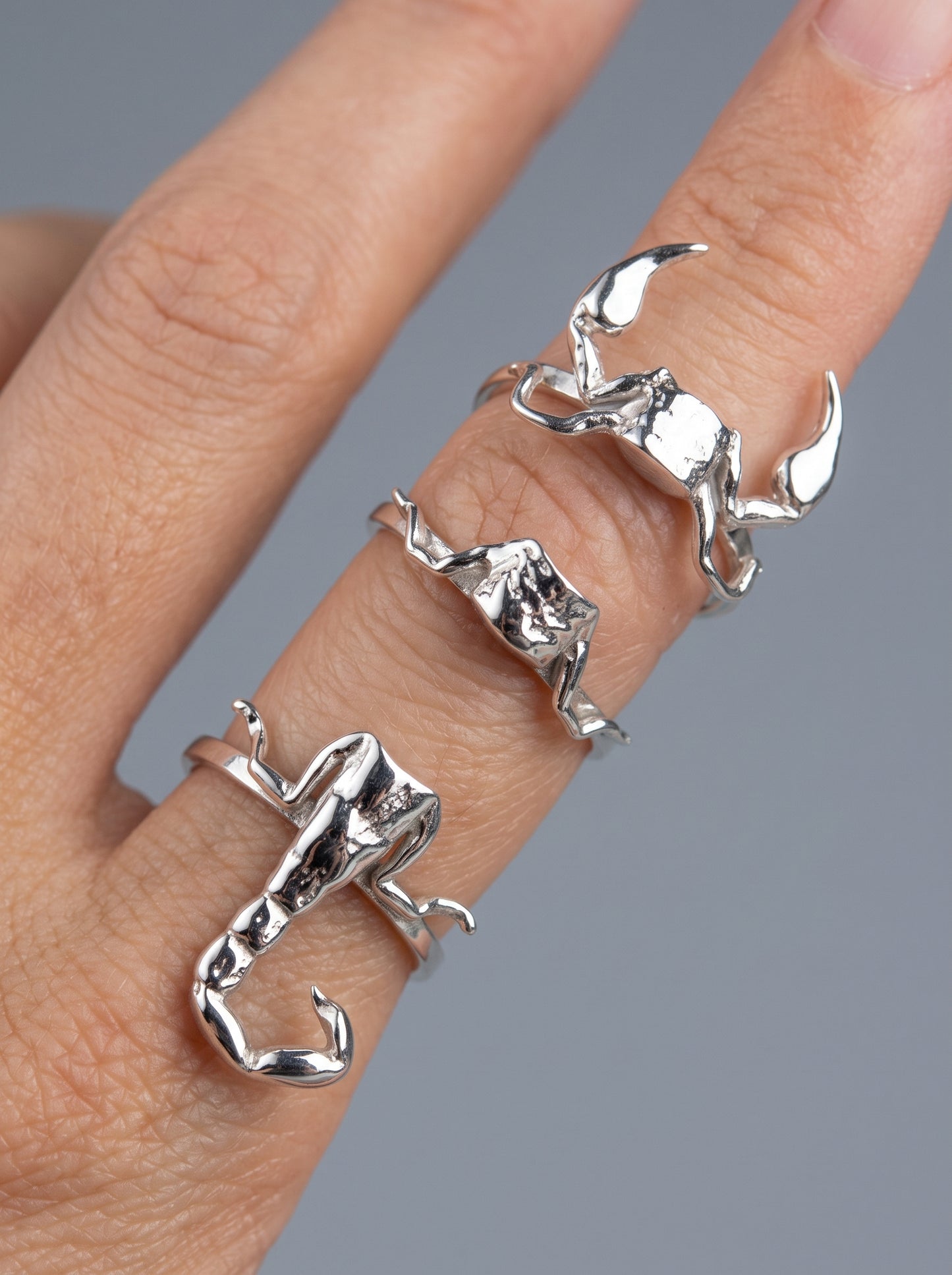 Scorpion Stacking Rings: 3‑Ring Modular Exoskeleton Set