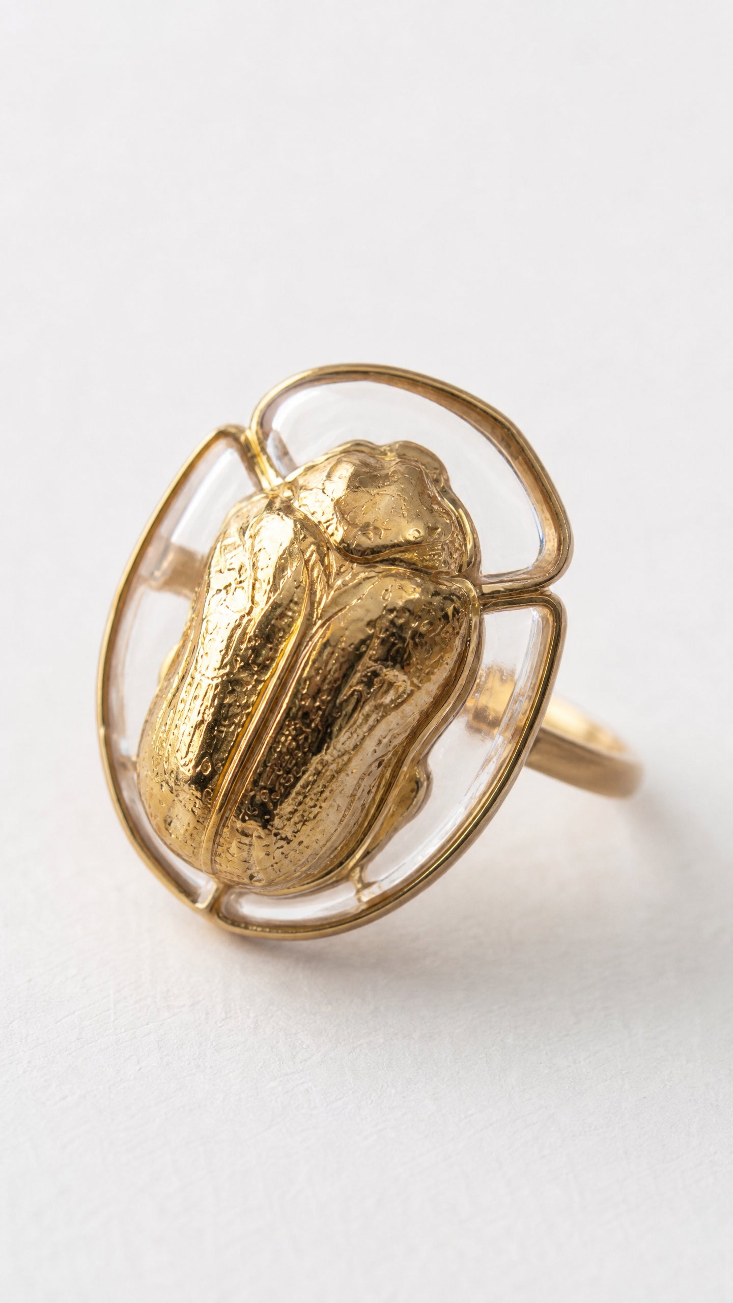Tortoise Beetle Ring — Plique‑à‑Jour Enamel in Sterling Silver or 14k Gold‑Plated