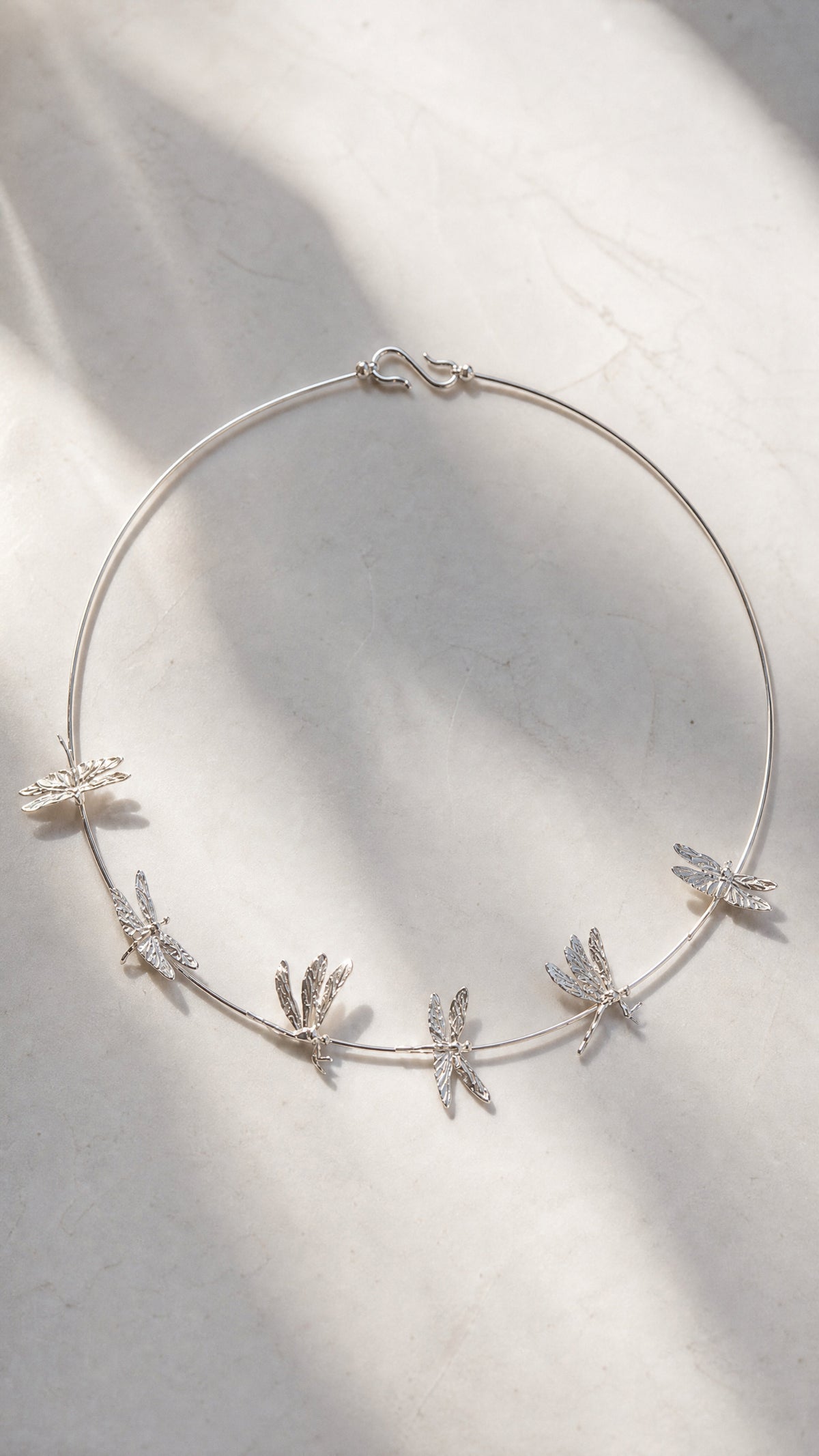 Dragonfly Orbit Necklace — Silver, Gold, Rose Gold & Rhodium Finishes