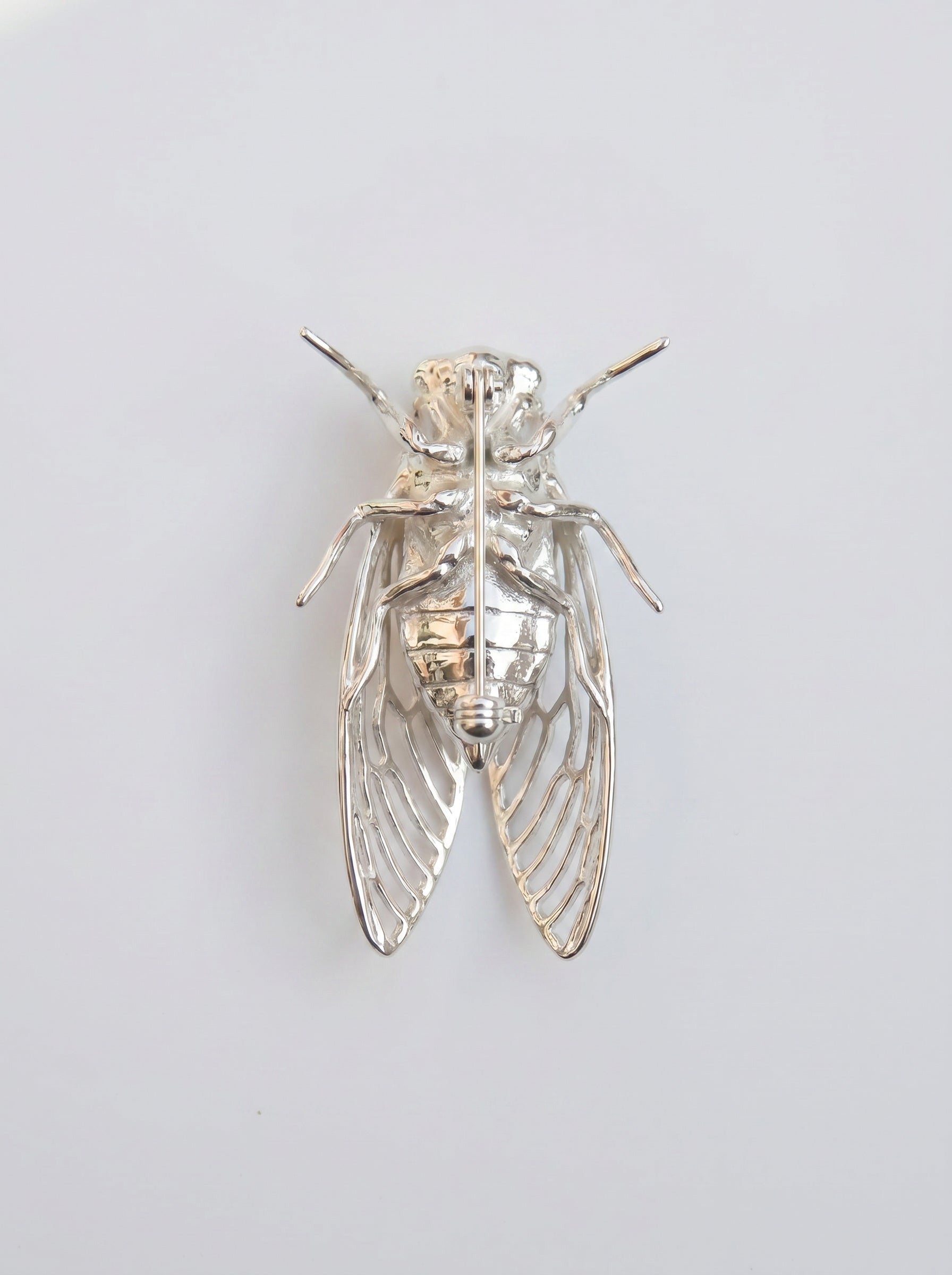 Cicada Brooch | Nature‑Inspired Insect Jewelry in Sterling Silver