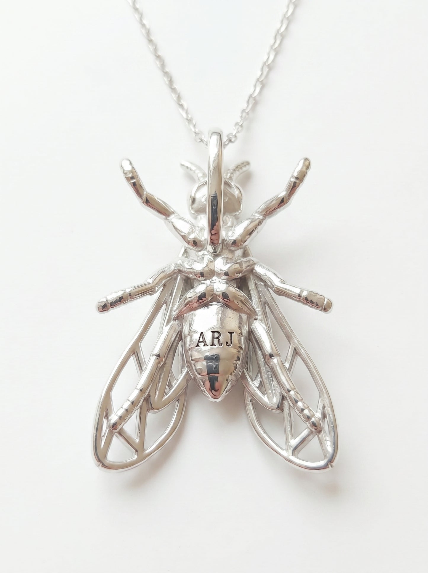 Sterling Silver Wasp Earrings  pendant – Handmade Insect Jewelry