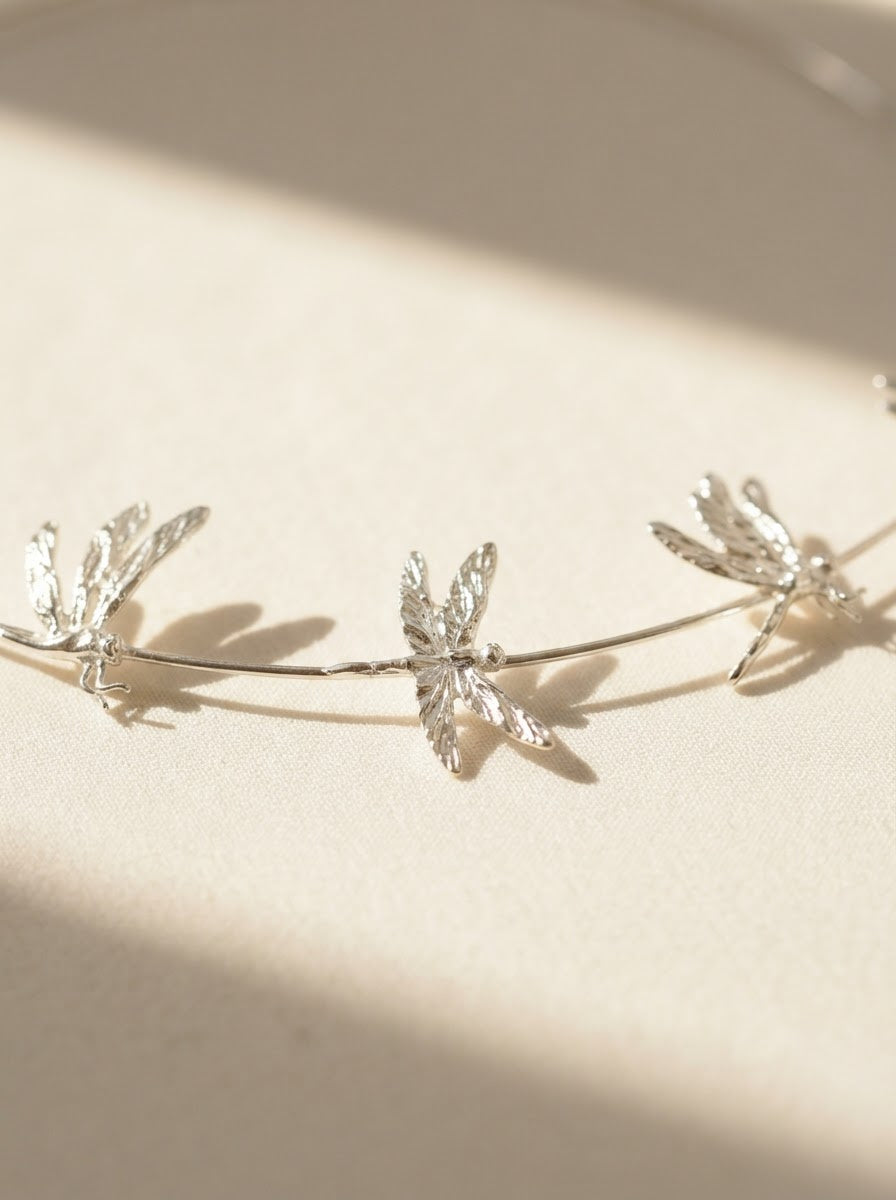Dragonfly Orbit Necklace — Silver, Gold, Rose Gold & Rhodium Finishes