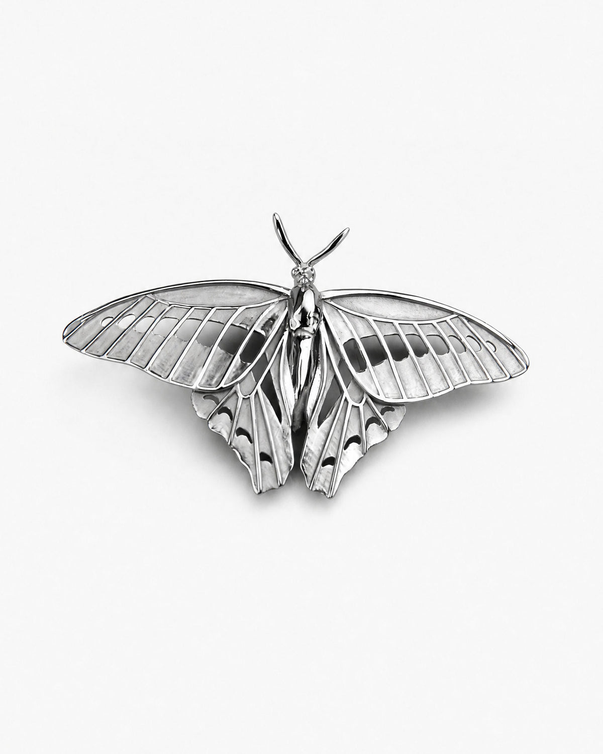 Blue Triangle Butterfly Pendant – Sterling Silver Insect Jewelry