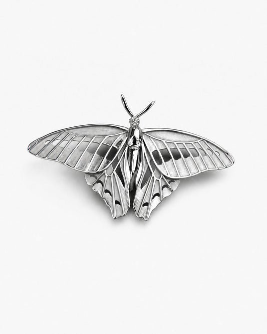 Blue Triangle Butterfly Pendant – Sterling Silver Insect Jewelry
