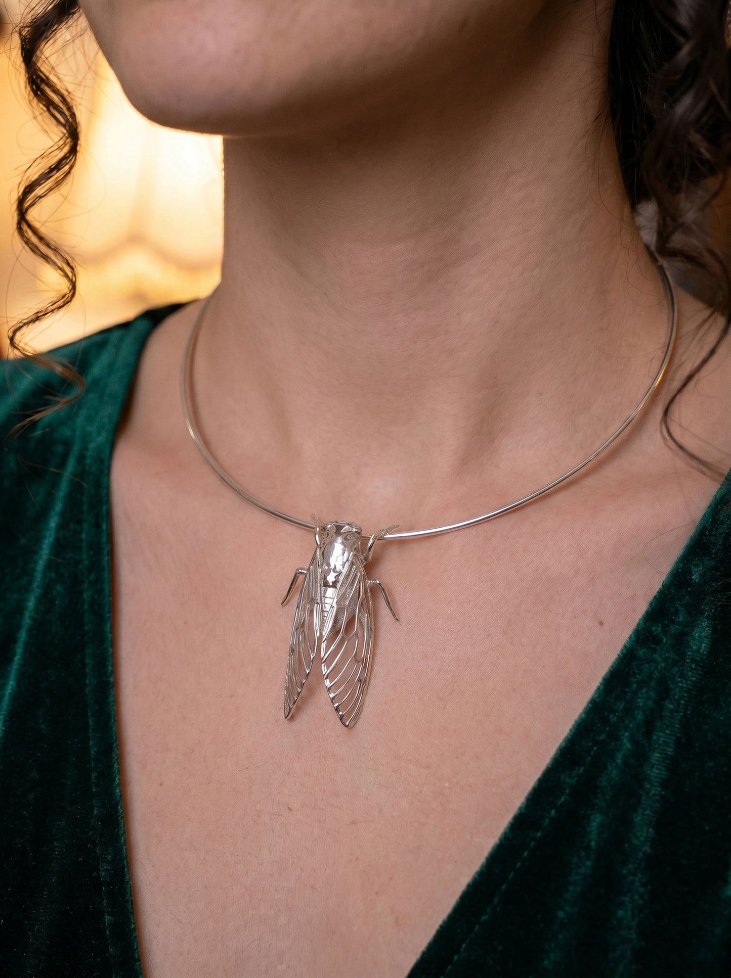 Cicada Pendant | Nature‑Inspired Sculptural Jewelry