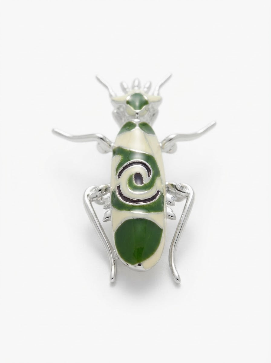 Spiny Flower Mantis Brooch – Nature Inspired Insect Jewelry