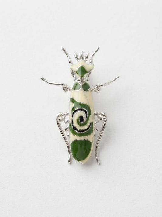 Spiny Flower Mantis Pendant with Peridot Eyes
