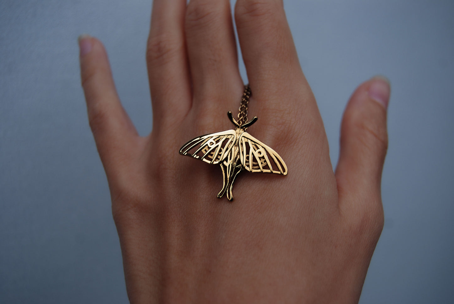 Dainity Luna Moth pendant