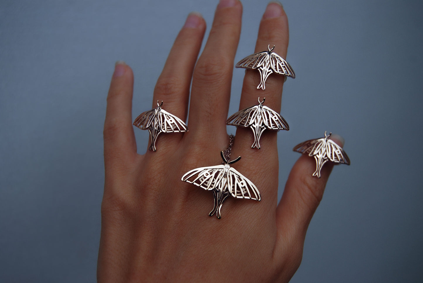 Dainity Luna Moth pendant