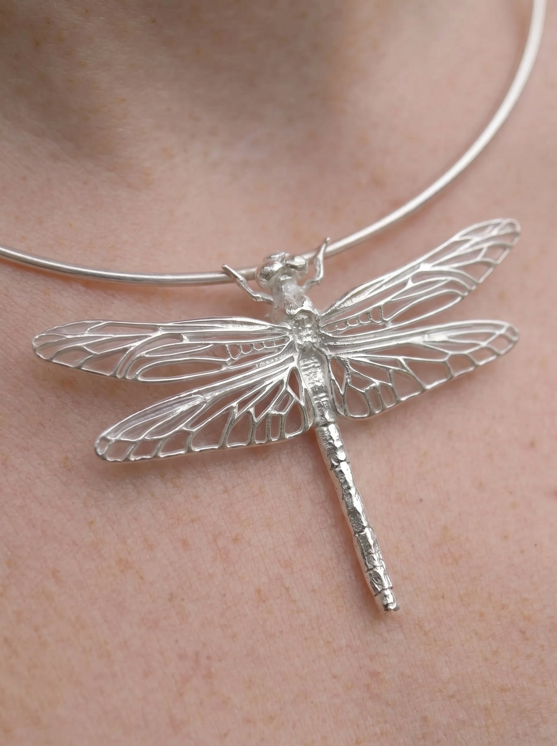 Dragonfly Pendant – Nature-Inspired Jewelry in Sterling Silver or Gold - Pendant