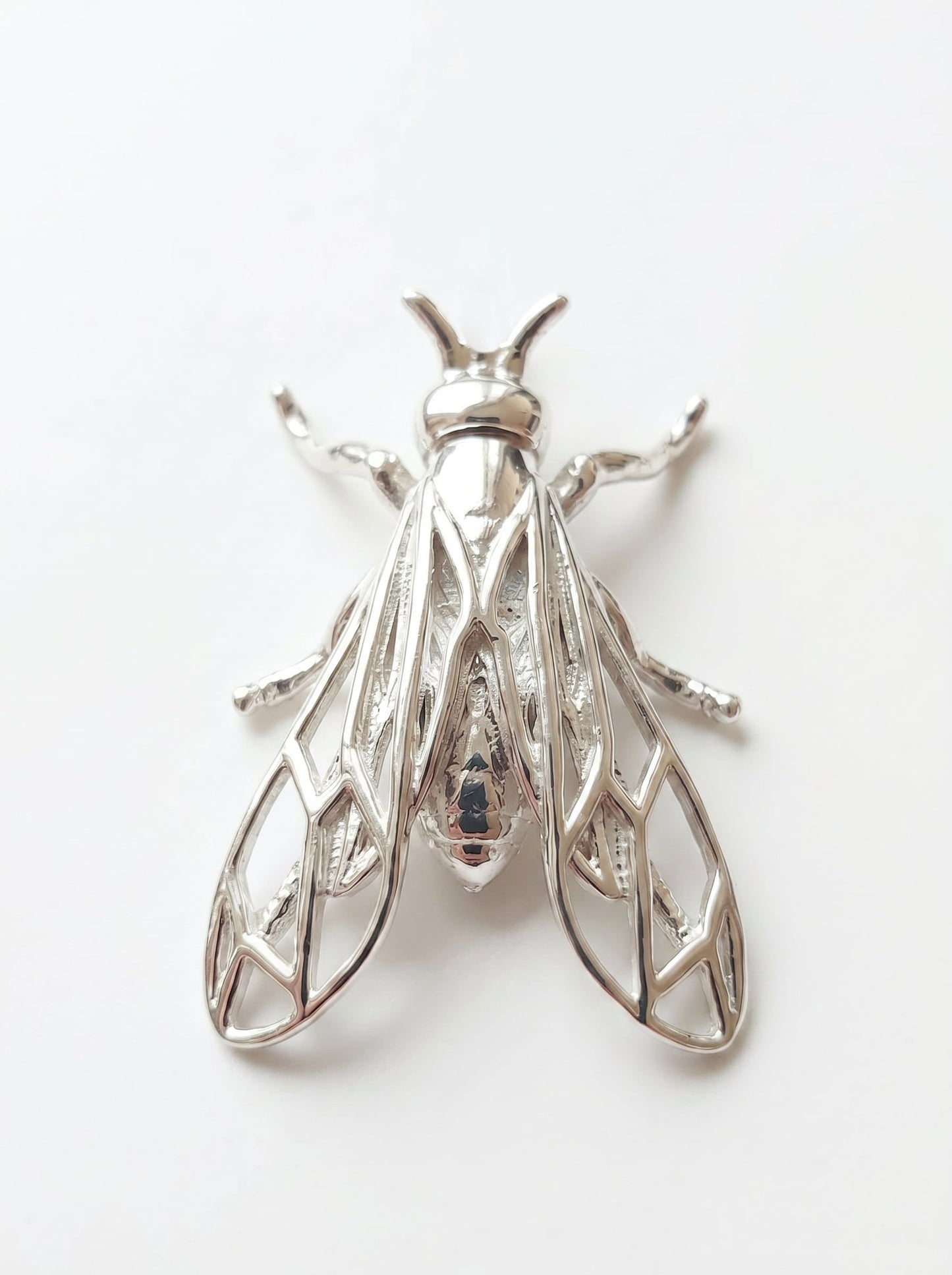 Sterling Silver Wasp Earrings  pendant – Handmade Insect Jewelry