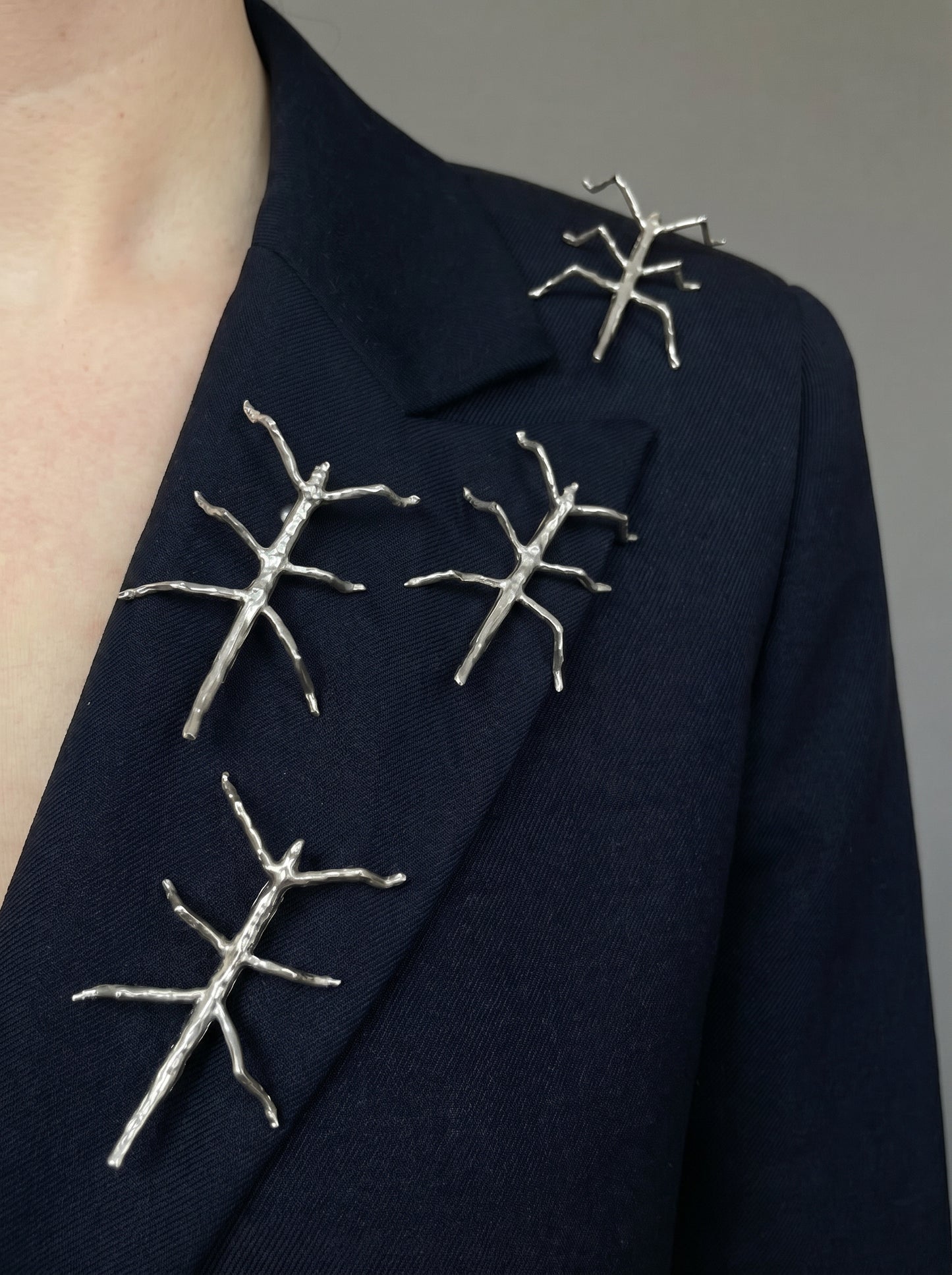 Sterling Silver Stick Insect Brooch – Bug Jewelry Pin