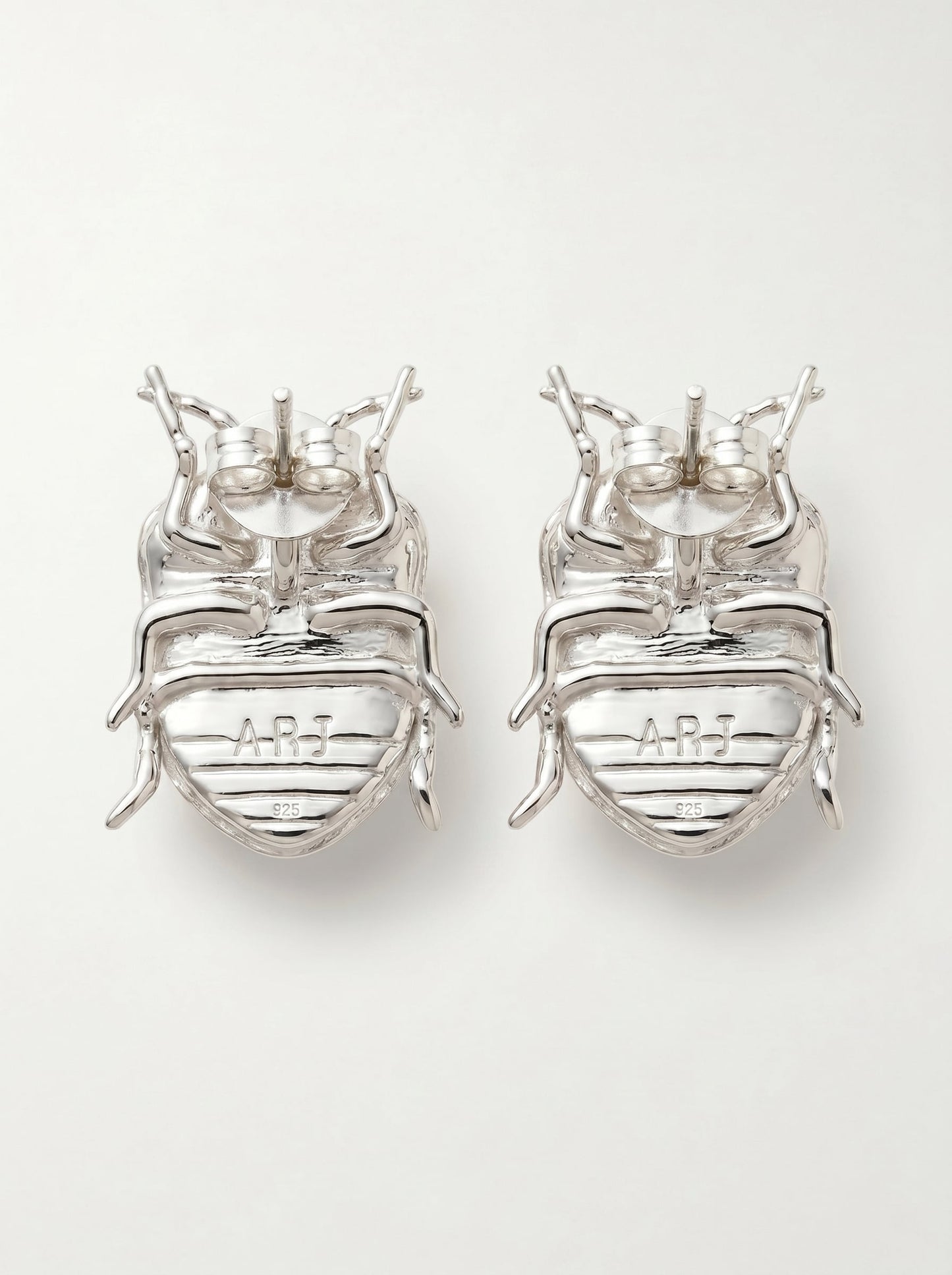 Picasso Bug Earrings — Sterling Silver + Enamel or Rhodium‑Plated + Enamel