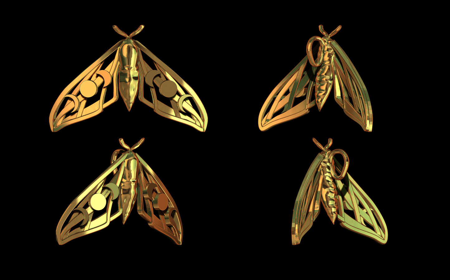 Celestial Hawk Moth Pendant