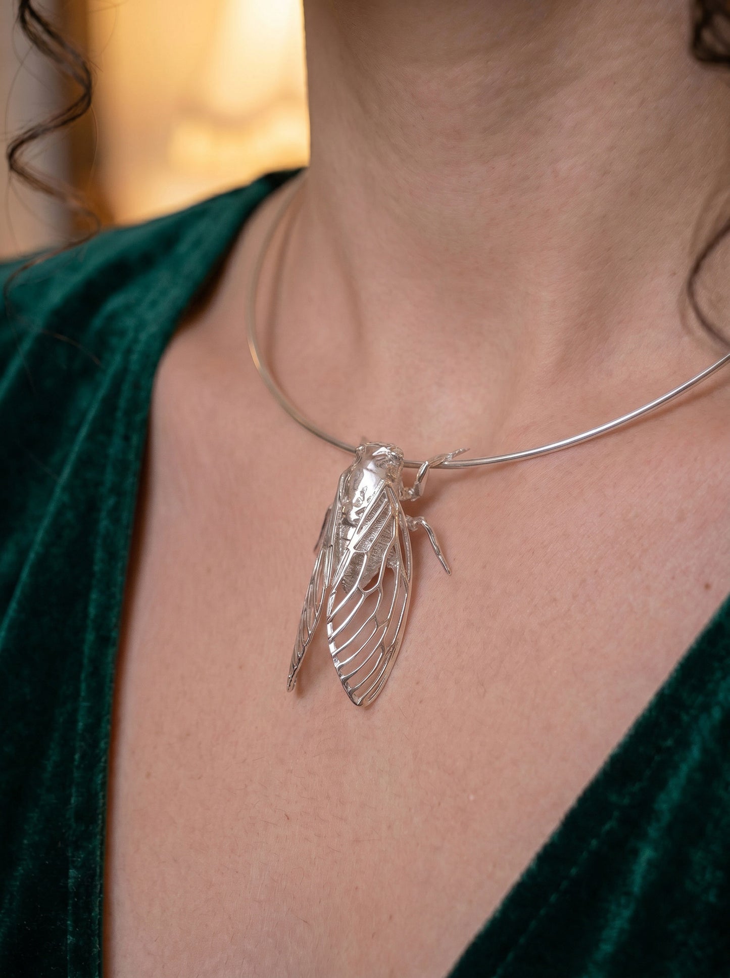 Cicada Pendant | Nature‑Inspired Sculptural Jewelry