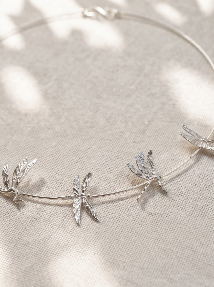 Dragonfly Orbit Necklace — Silver, Gold, Rose Gold & Rhodium Finishes