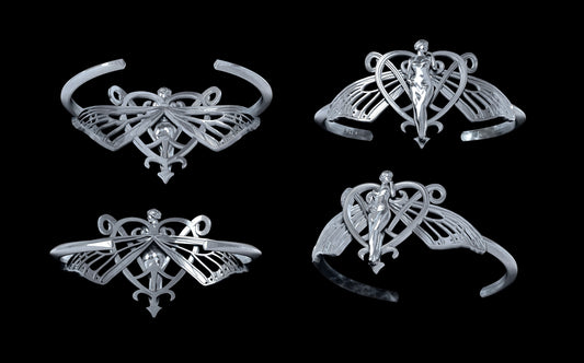 Monarch Butterfly Nymph Bracelet – Custom Sterling Silver Edition