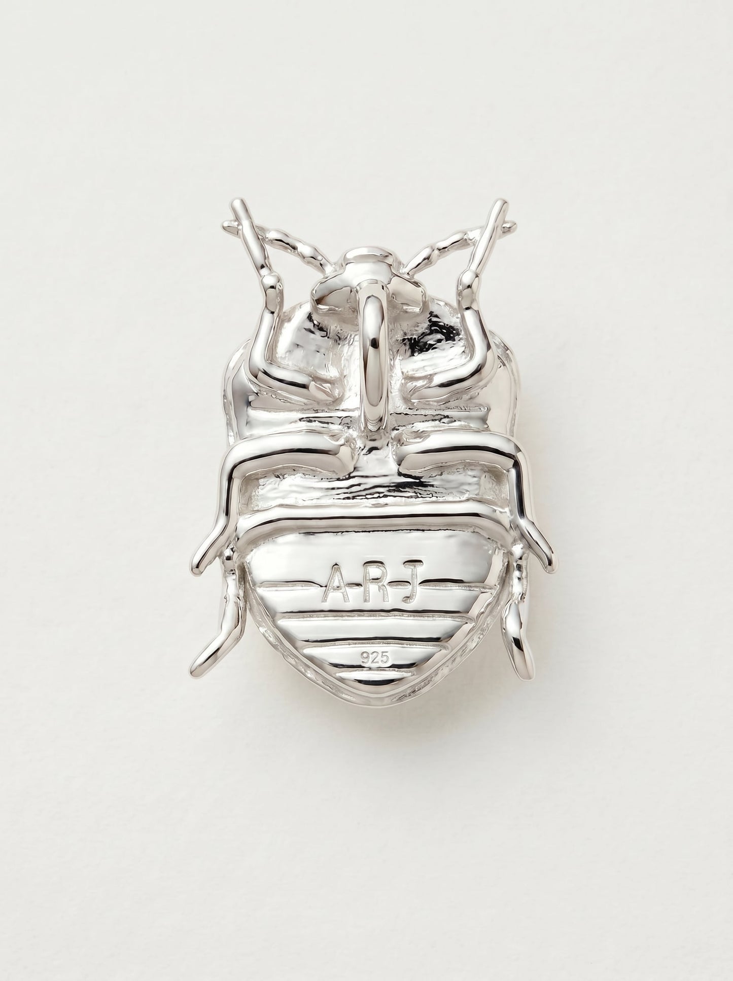 Picasso Bug Pendant — Sterling Silver + Enamel or Rhodium‑Plated + Enamel