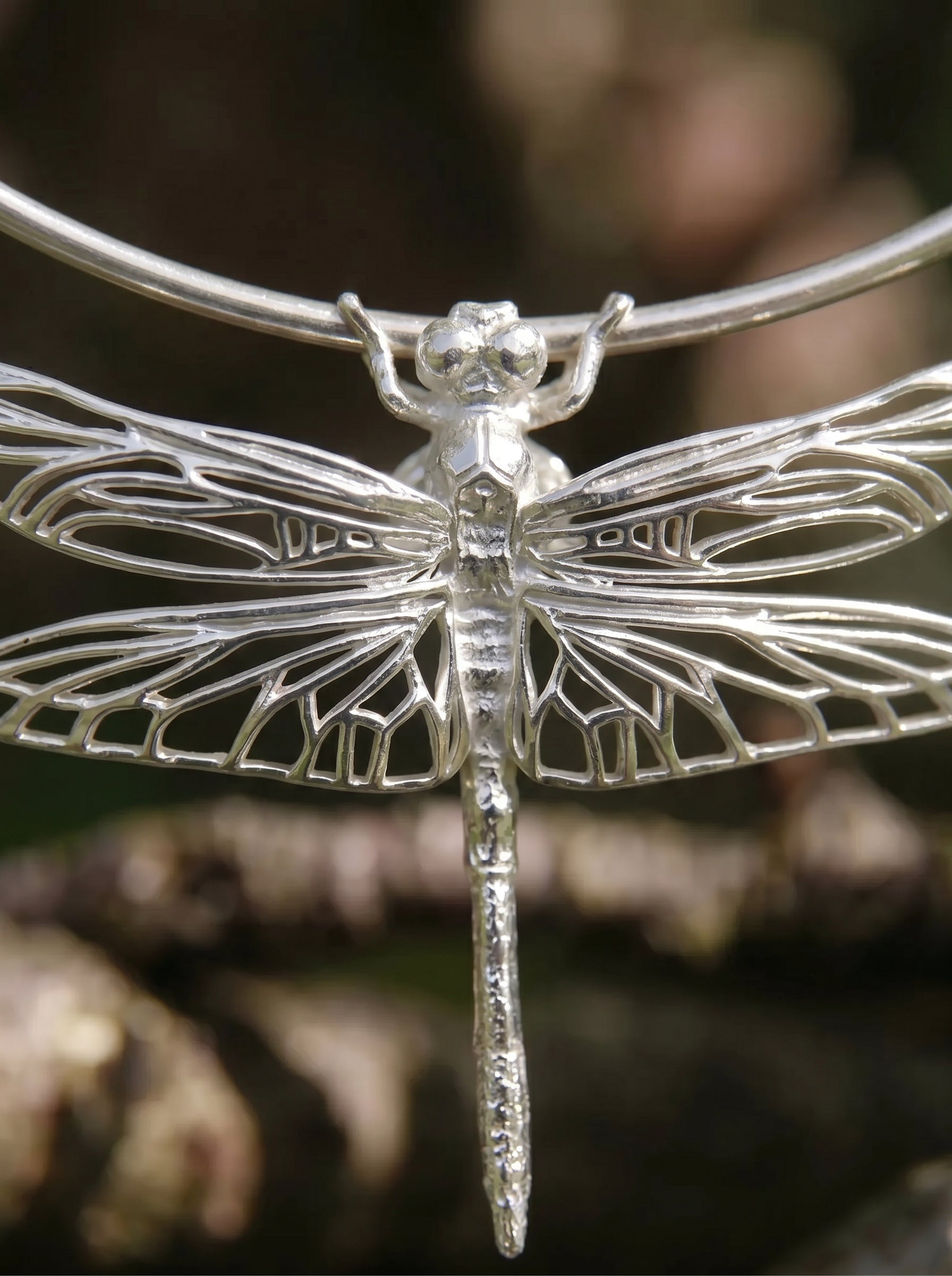 Dragonfly Pendant – Nature-Inspired Jewelry in Sterling Silver or Gold - Pendant