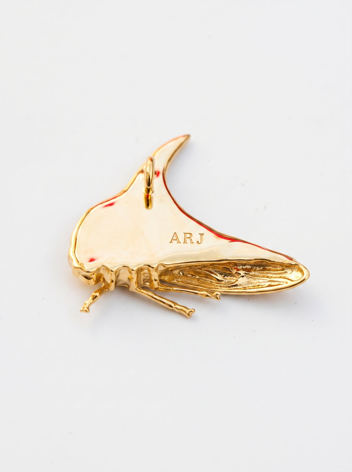 Treehopper Pendant – Deep Green Enamel & Gold‑Plated | Nature‑Inspired Insect Jewelry - Pendant