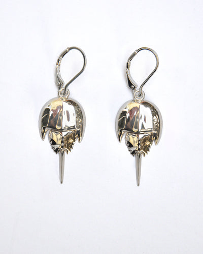 Articulated Horseshoe Crab Earrings – Fossil Jewelry in Silver & Gold