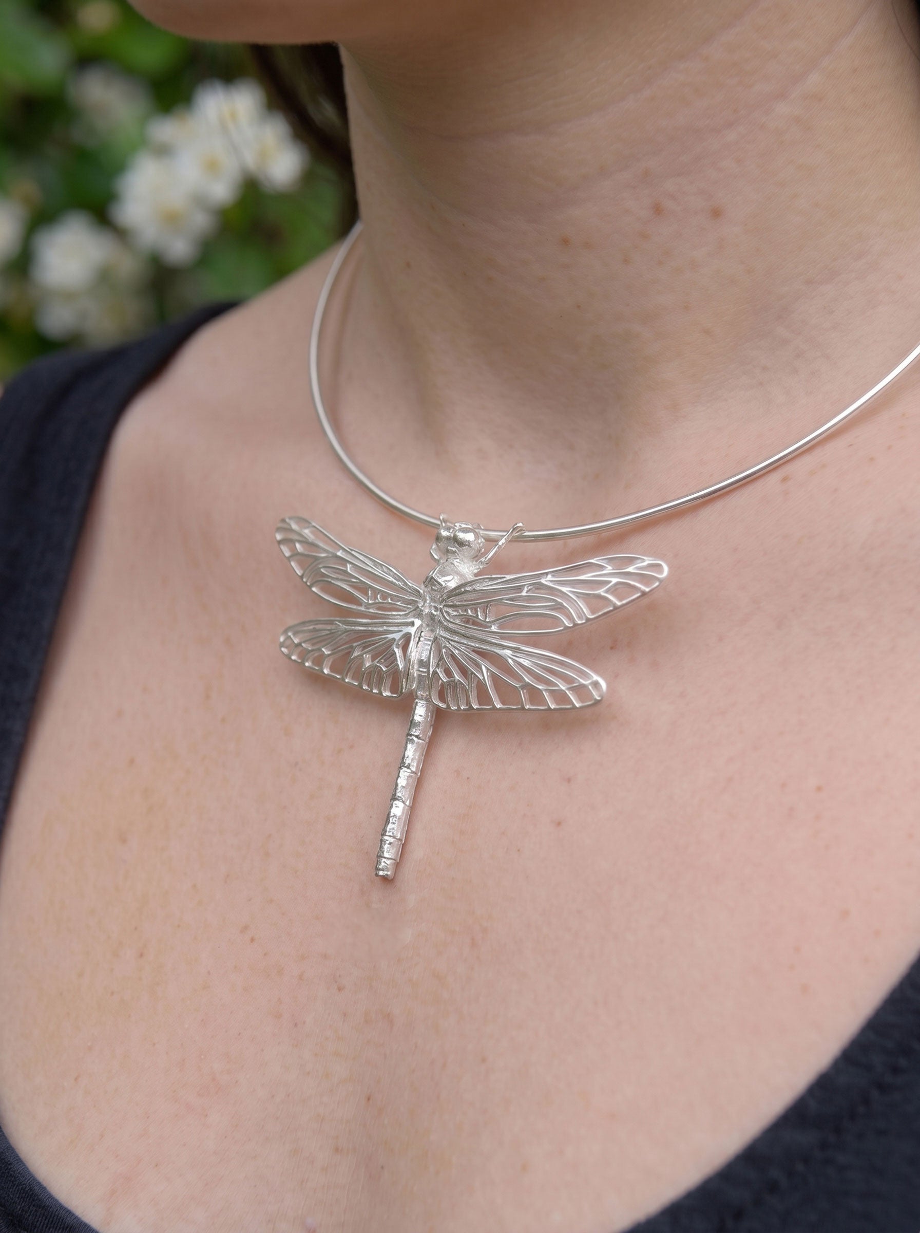 Dragonfly Pendant – Nature-Inspired Jewelry in Sterling Silver or Gold - Pendant