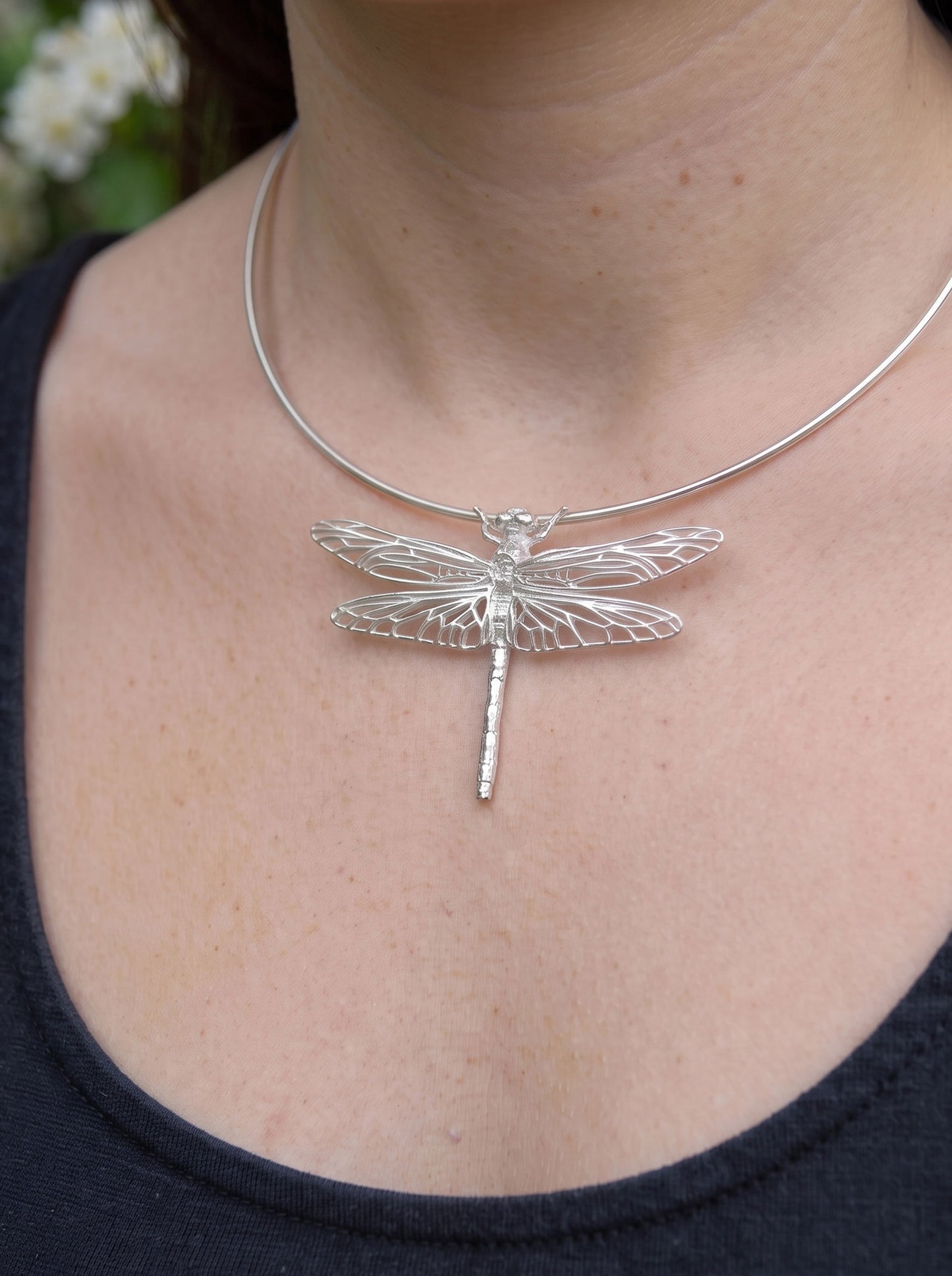 Dragonfly Pendant – Nature-Inspired Jewelry in Sterling Silver or Gold - Pendant