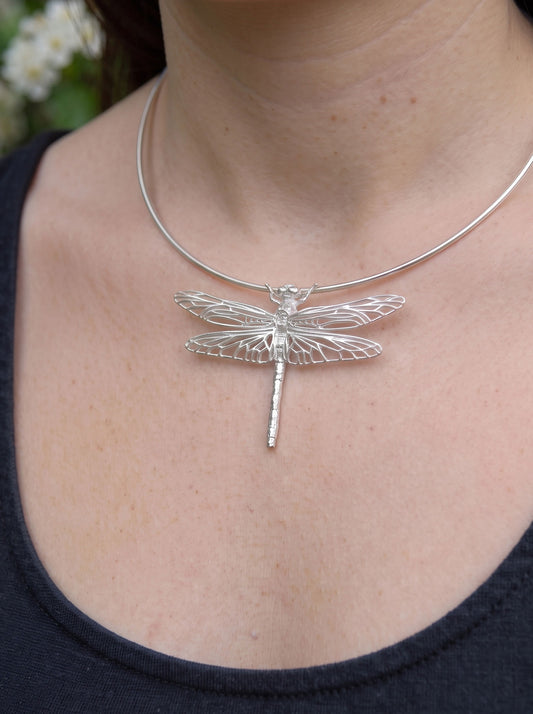 Dragonfly Pendant – Nature-Inspired Jewelry in Sterling Silver or Gold - Pendant