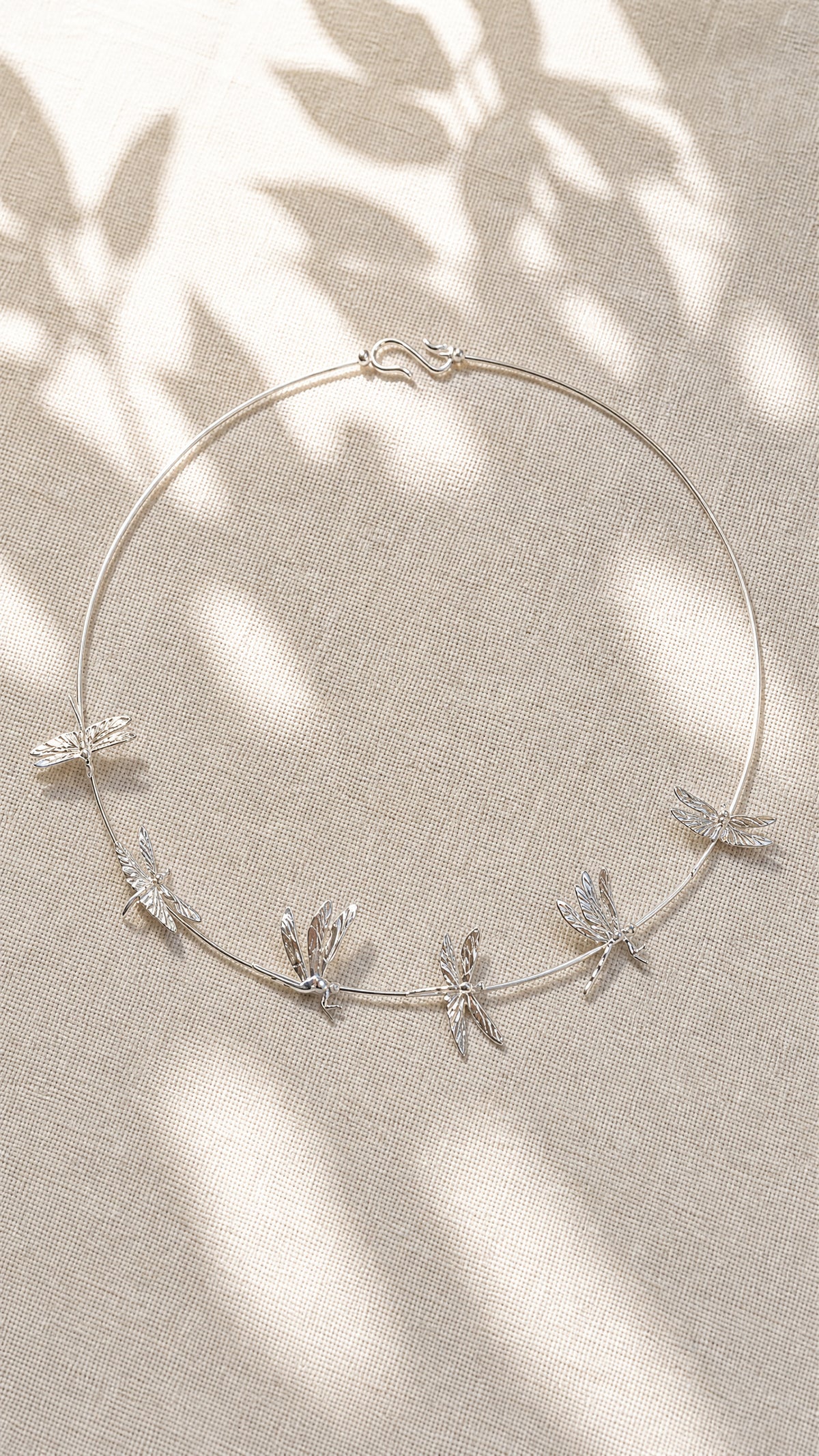 Dragonfly Orbit Necklace — Silver, Gold, Rose Gold & Rhodium Finishes