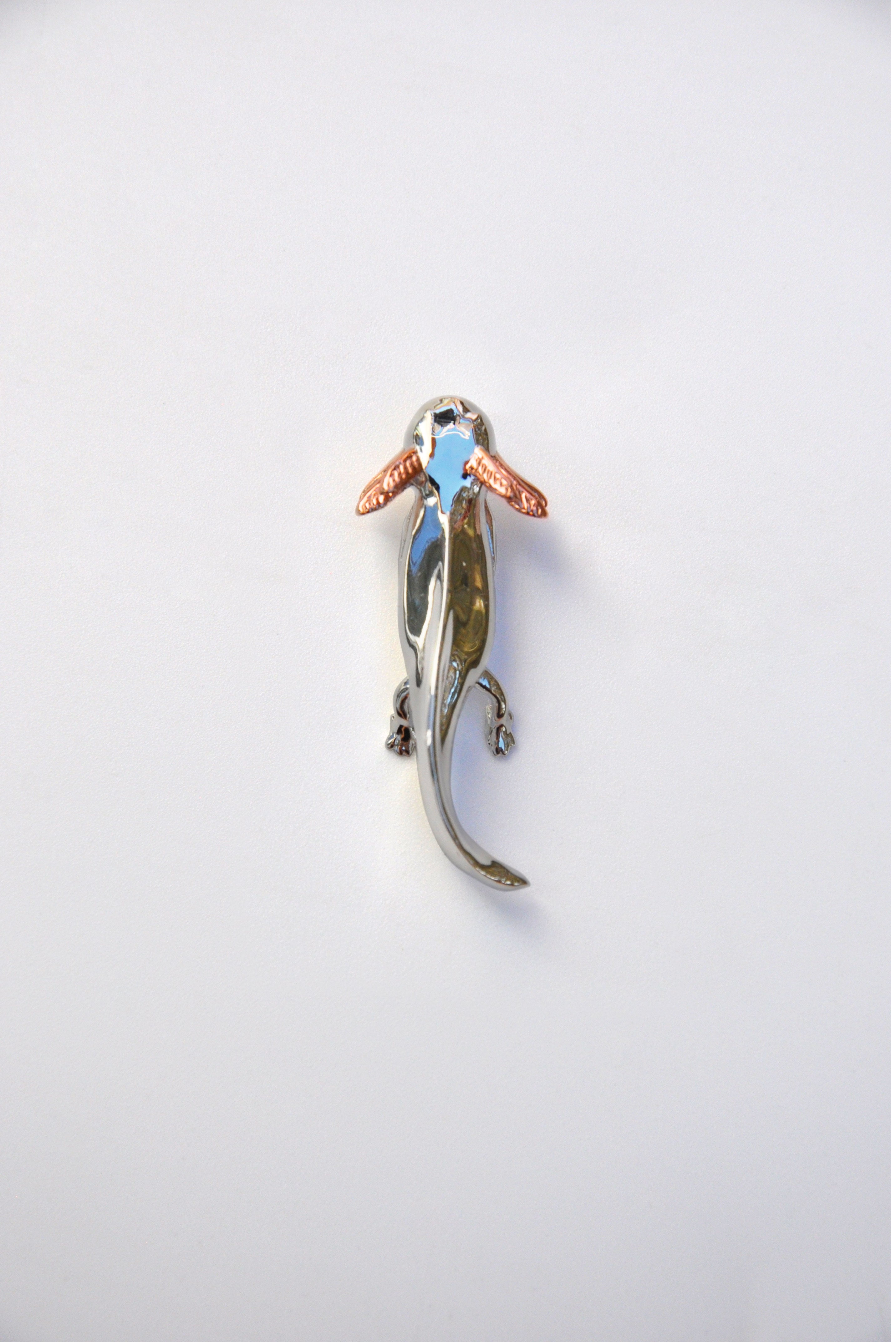 Cute Axolotl Pendant – Sterling Silver or 14k Gold | Anna Reikher