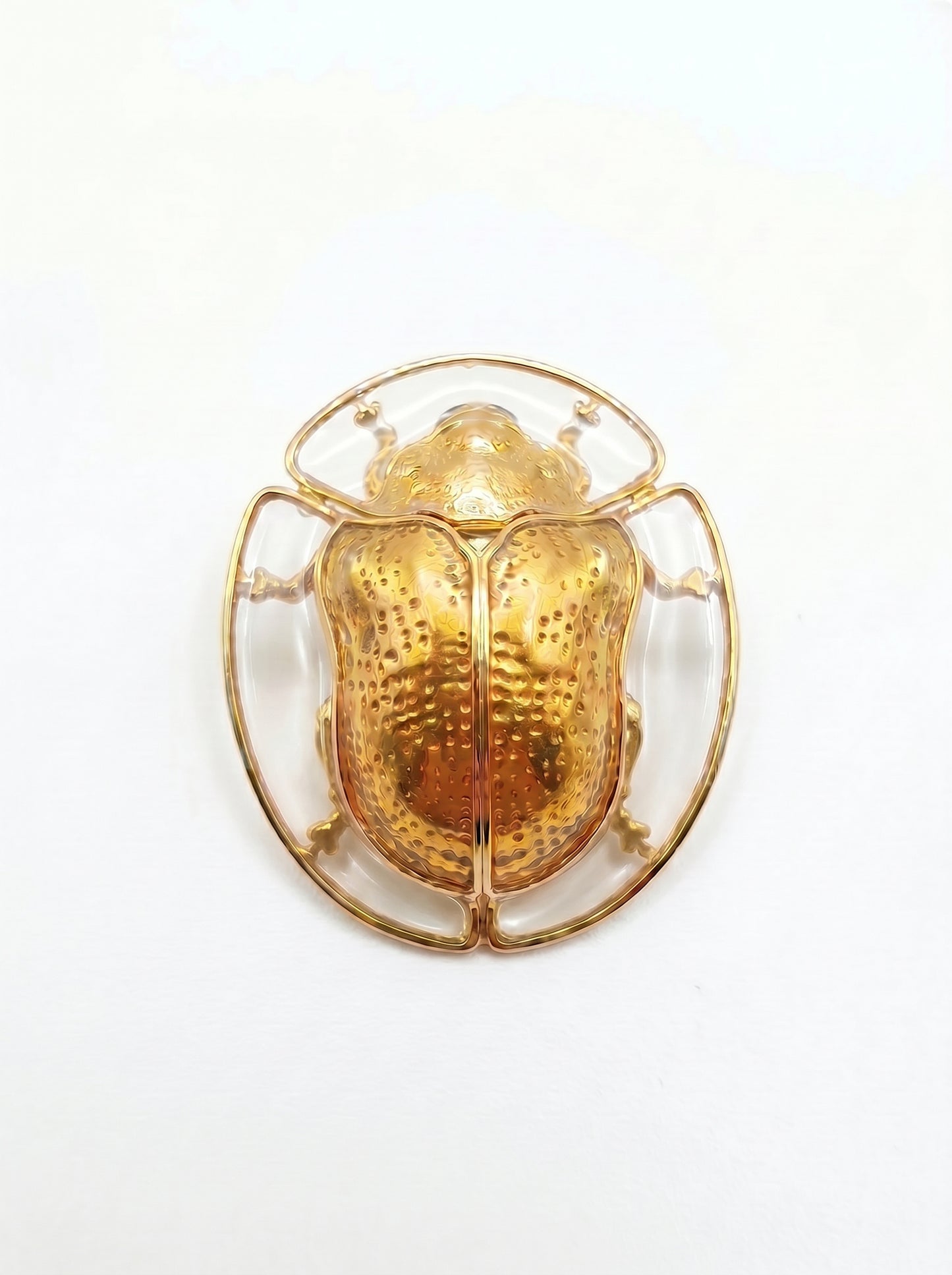 Tortoise Beetle Pendant — Plique‑à‑Jour Enamel in Sterling Silver or 14k Gold‑Plated