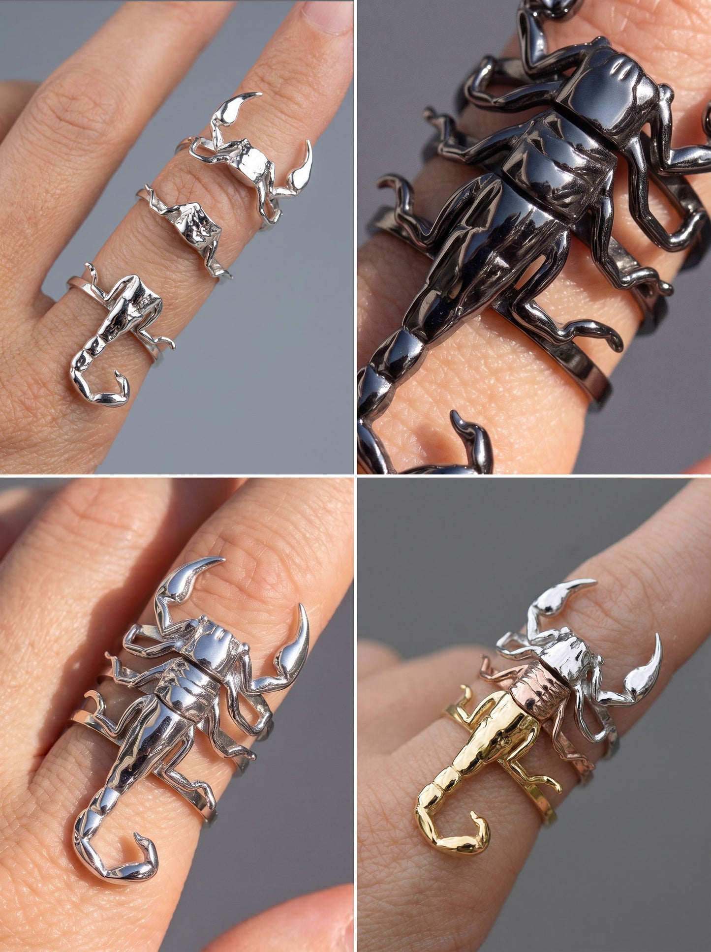 Scorpion Stacking Rings: 3‑Ring Modular Exoskeleton Set
