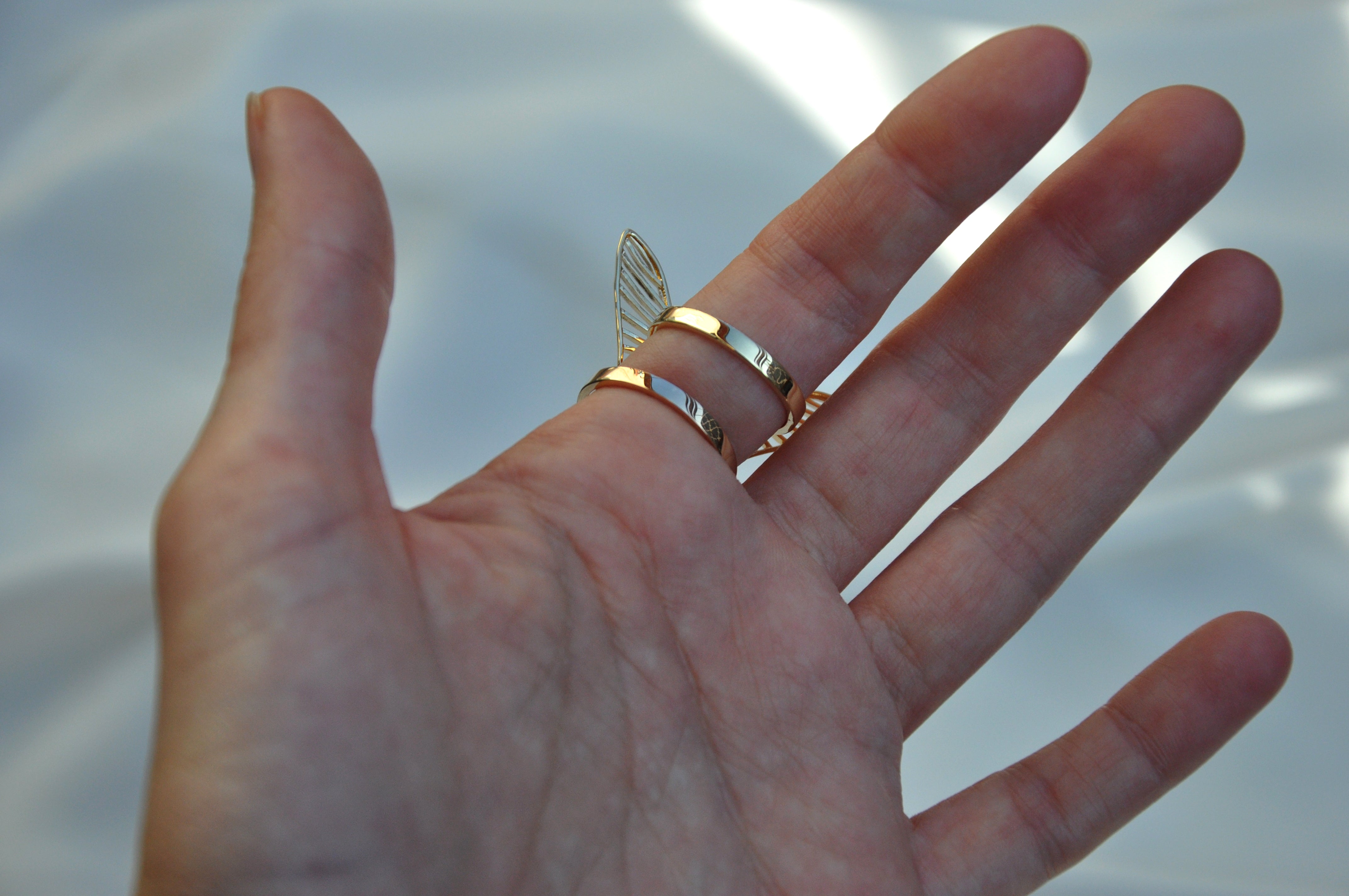 Beautiful hercules beetle stacking rings -stackable bug jewelry