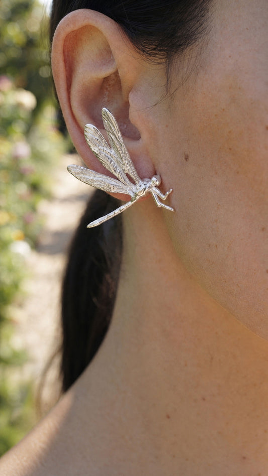 Dragonfly Duet Earrings — Silver, Gold, Rose Gold & Rhodium Finishes