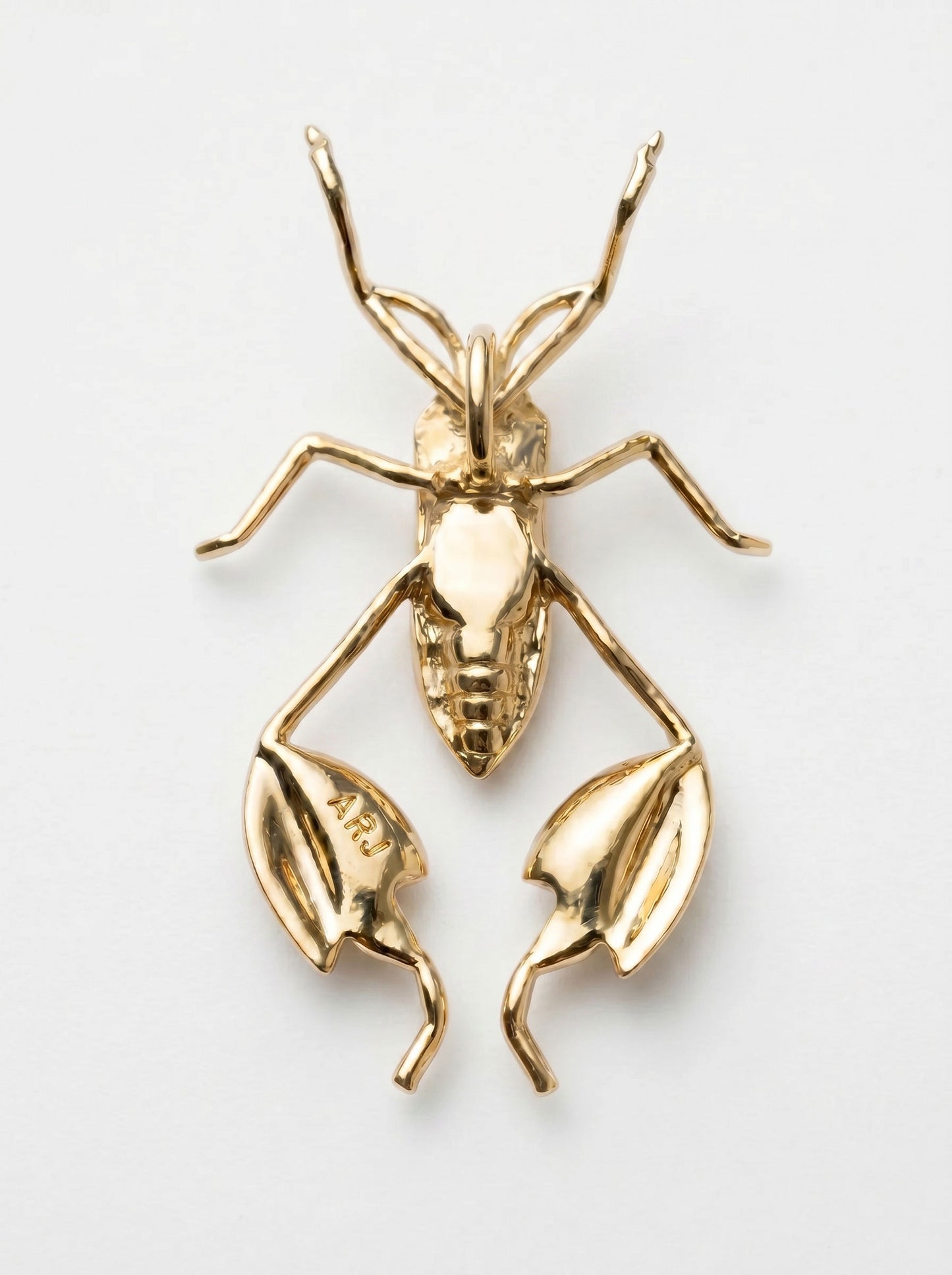 Leaf‑Footed Bug Pendant – Enamel Finish | Nature‑Inspired Sculptural Jewelry