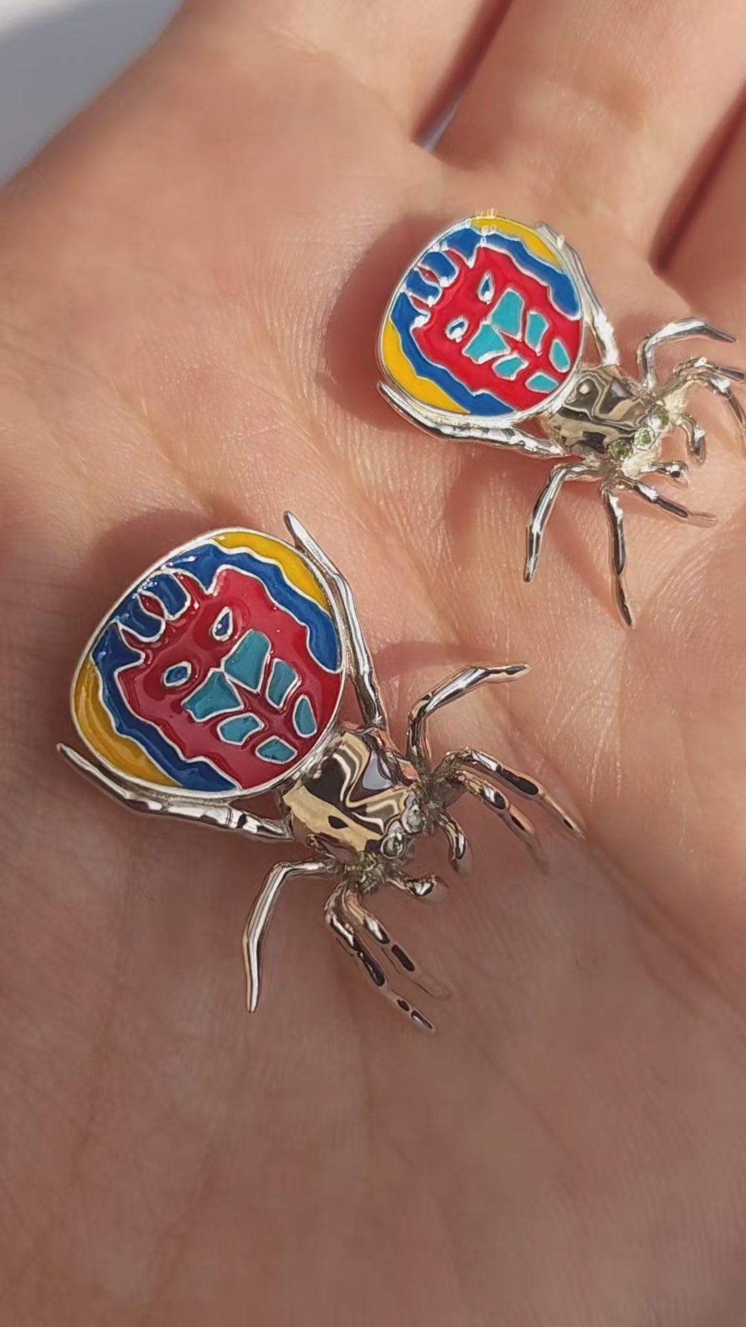 peacock-spider-pendants-video-small-large-sterling-silver-enamel.