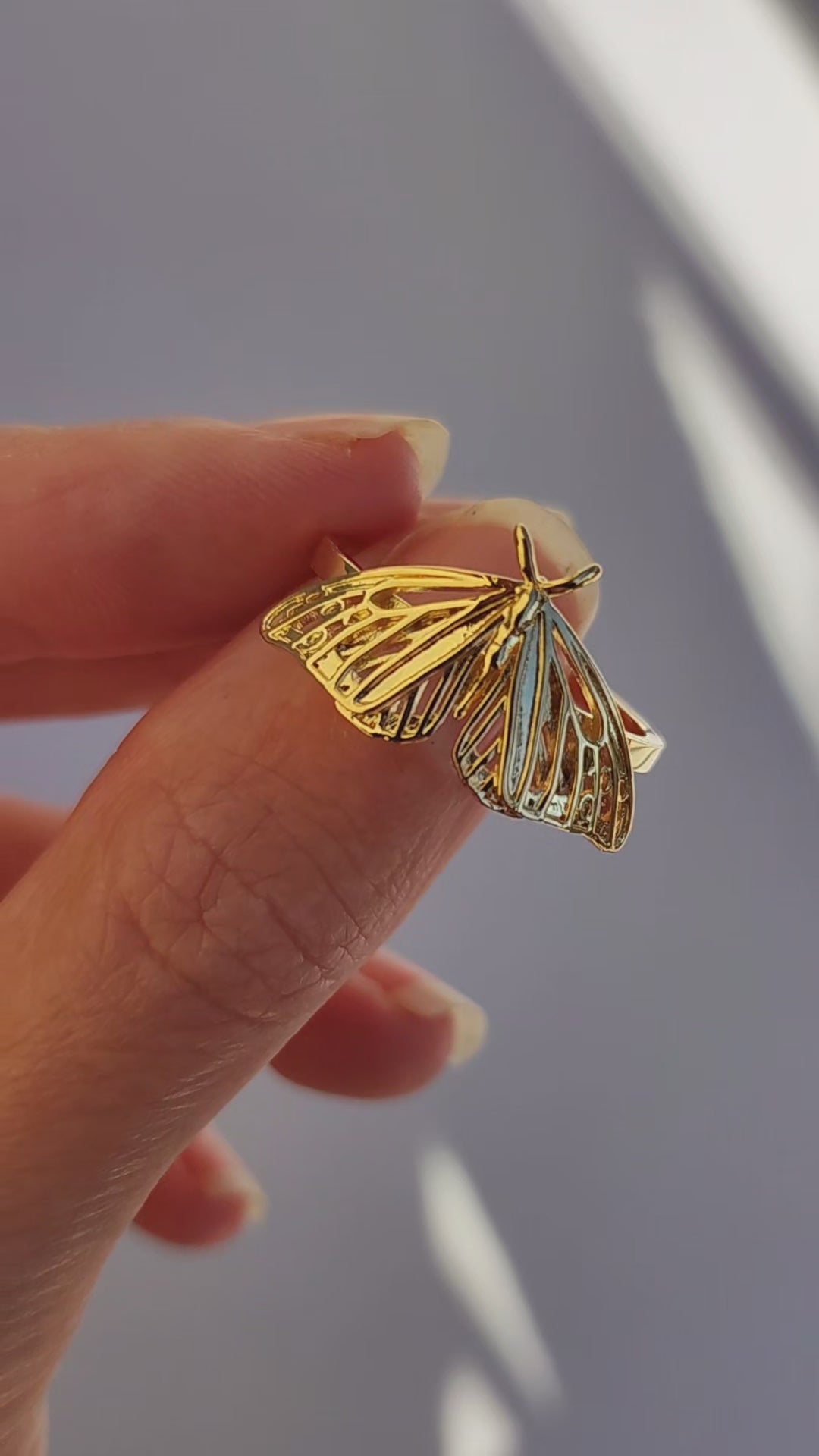 Handmade Butterfly Ring – Nature-Inspired Jewelry by Anna Reikher