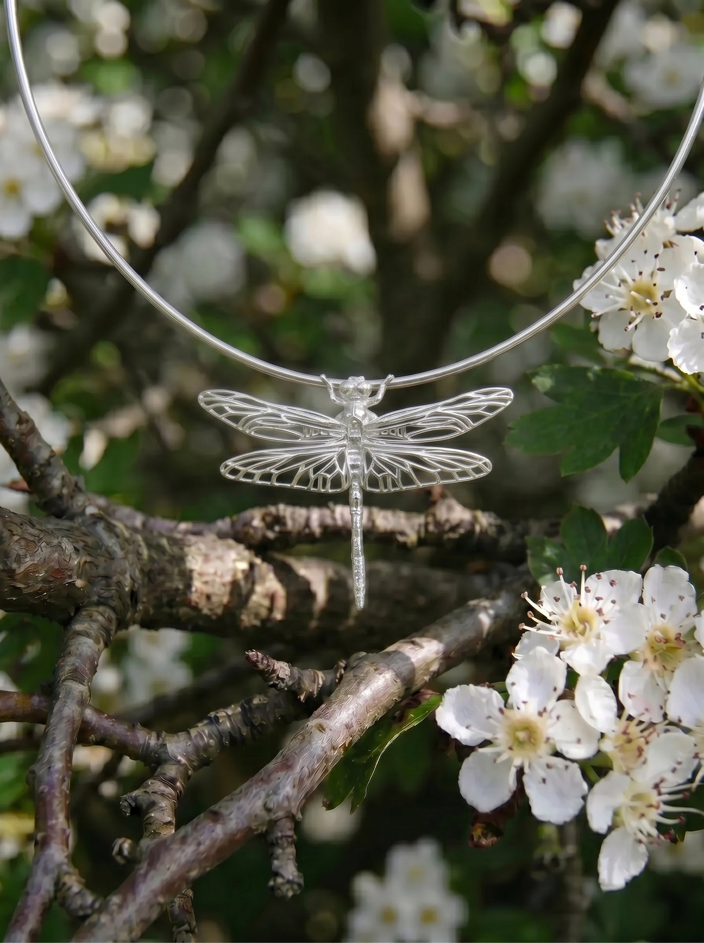 Dragonfly Pendant – Nature-Inspired Jewelry in Sterling Silver or Gold - Pendant