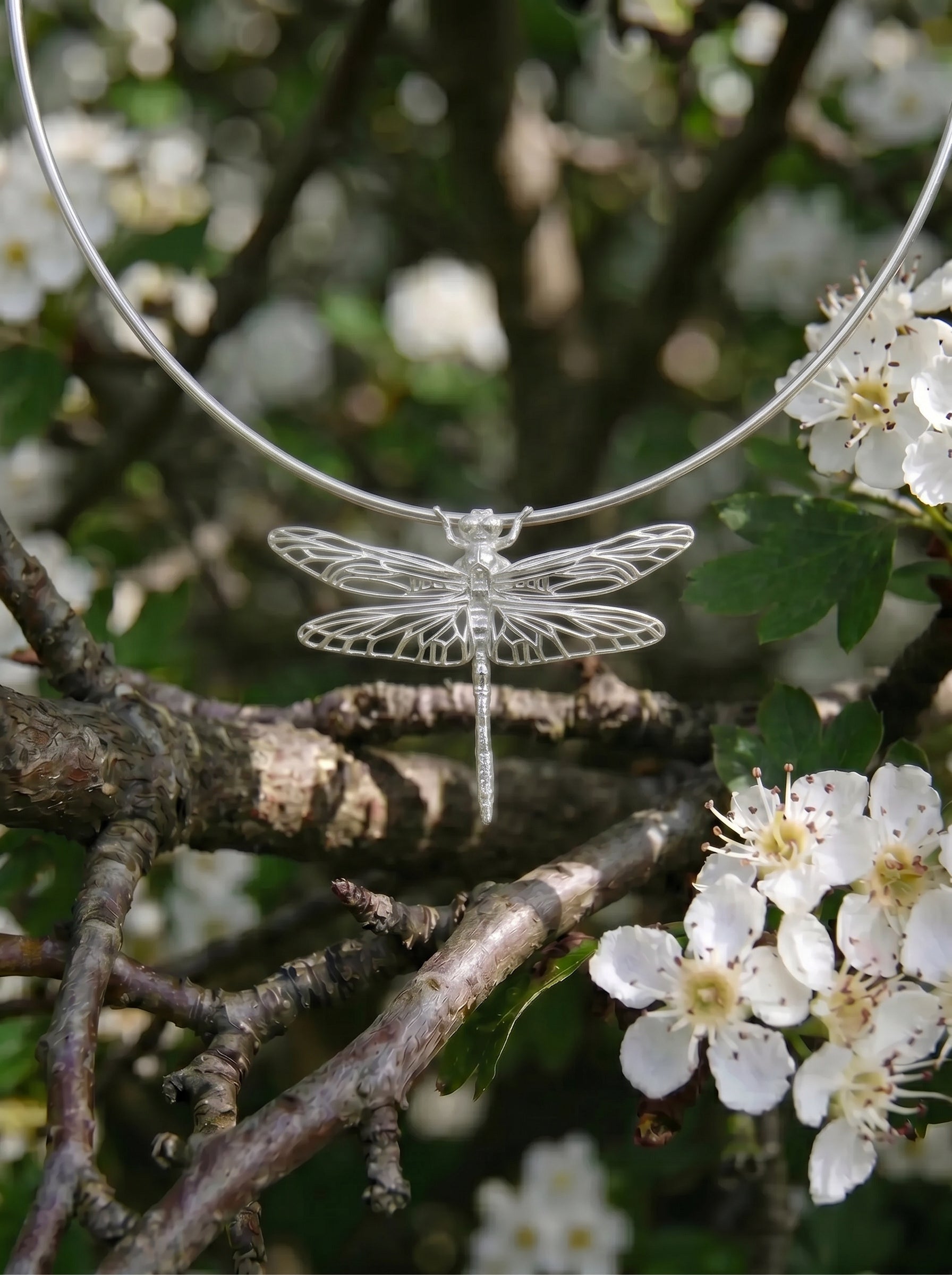 Dragonfly Pendant – Nature-Inspired Jewelry in Sterling Silver or Gold - Pendant