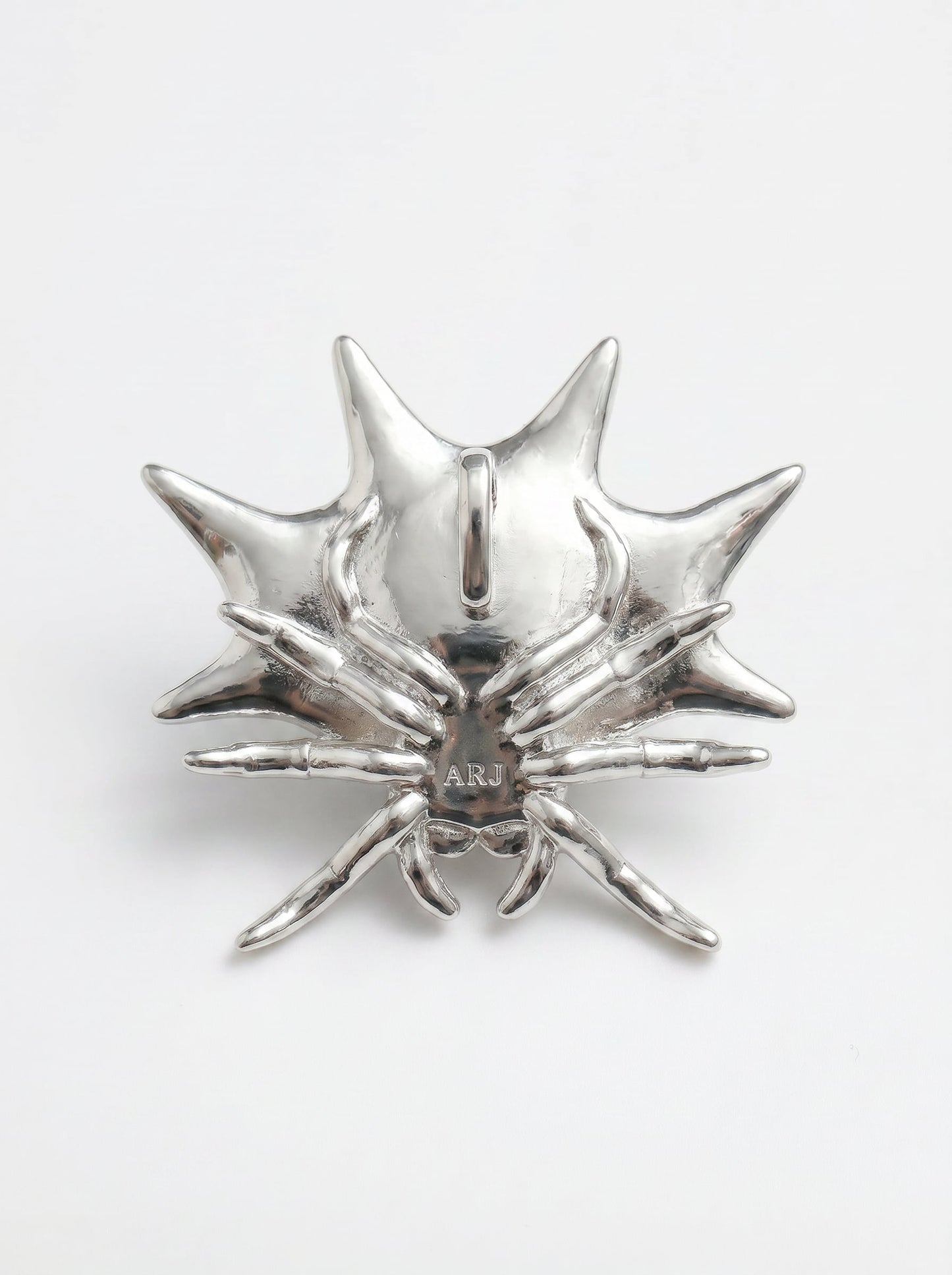 Spiny Orb‑Weaver Pendant — Red, White & Black Edition